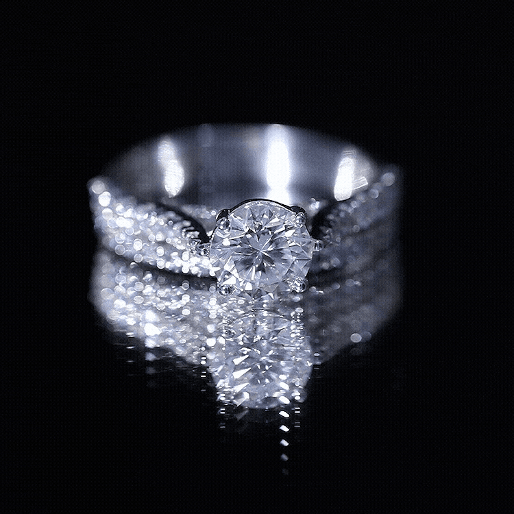 Certified 8 mm Round Lab Grown Diamond Wedding Engagement Ring Set Lab - ( EF-VS ) - Rosec Jewels