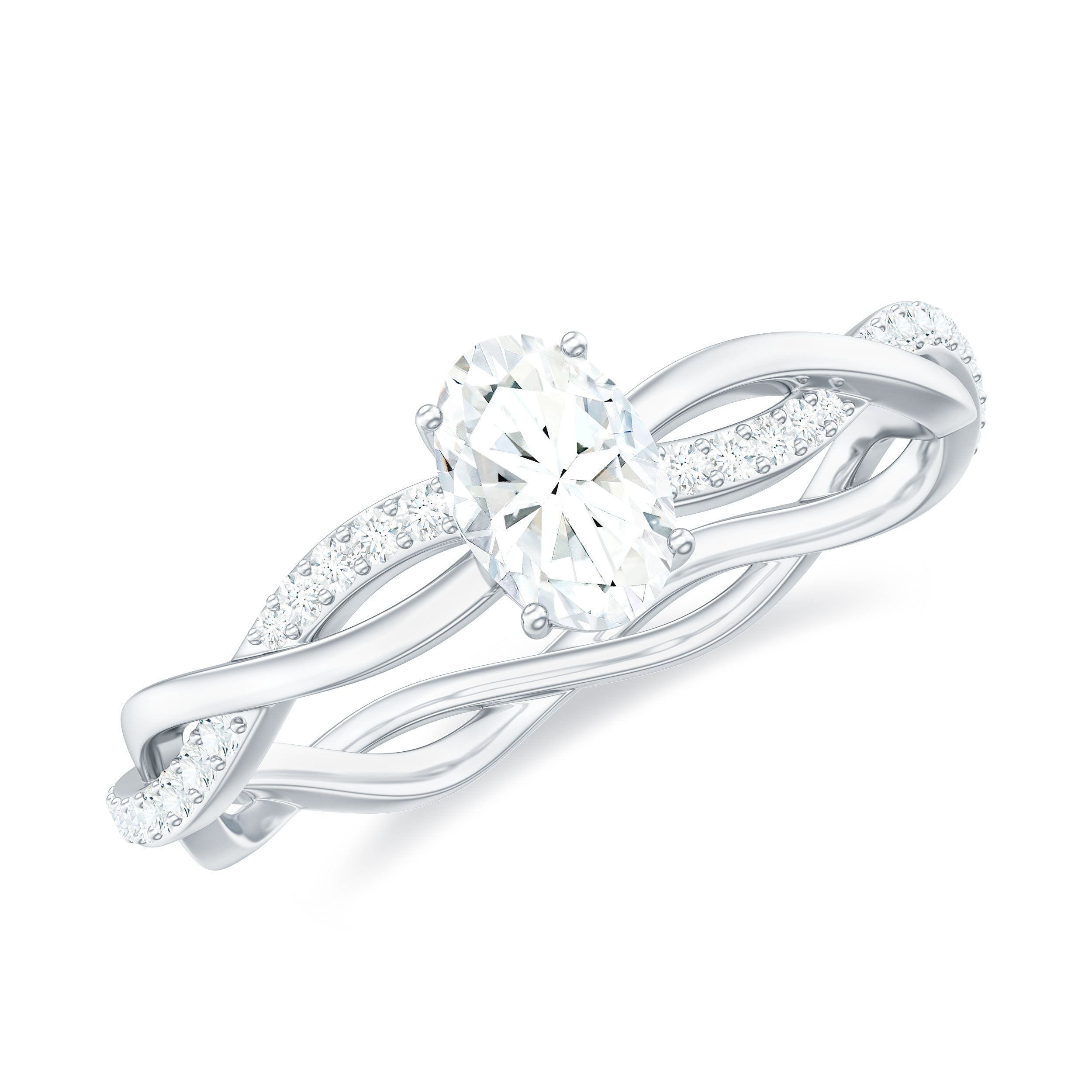 Lab Grown Diamond Promise Ring With Twisted Shank