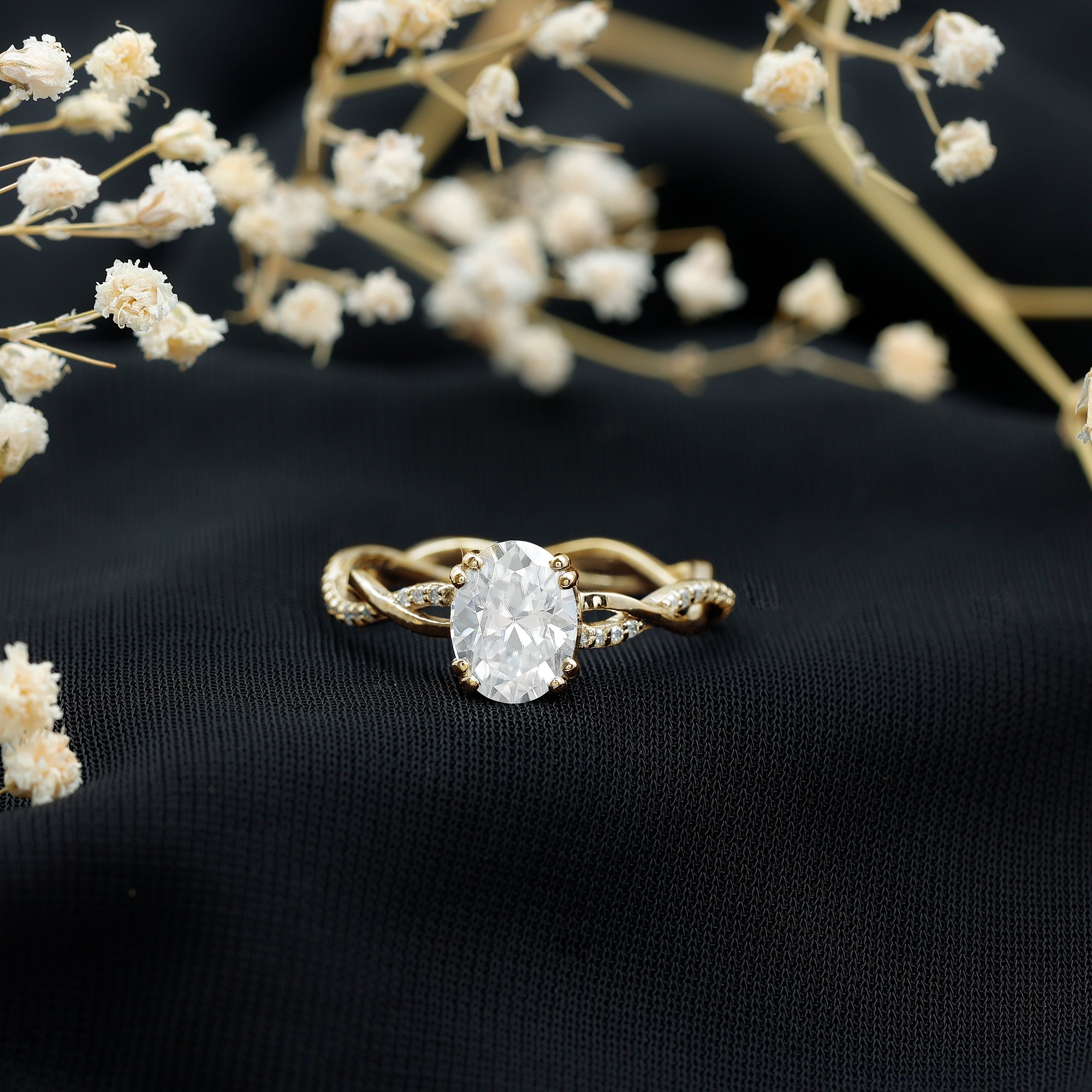 7X9 mm Lab Grown Diamond Oblong Engagement Ring Lab - ( EF-VS ) - Rosec Jewels