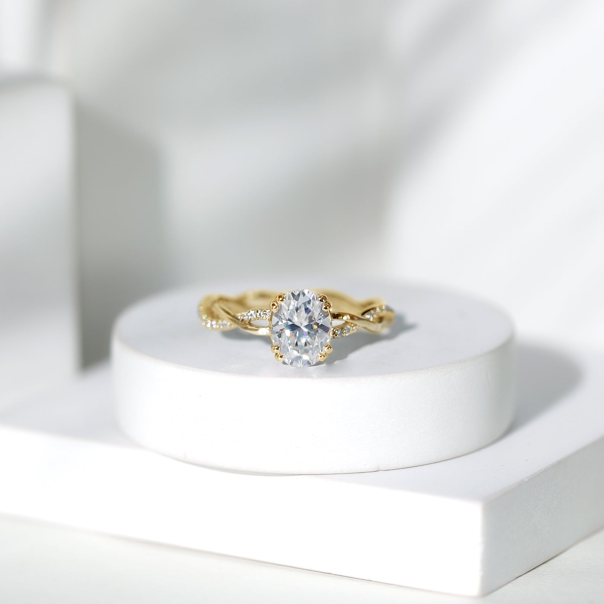 7X9 mm Lab Grown Diamond Oblong Engagement Ring Lab - ( EF-VS ) - Rosec Jewels