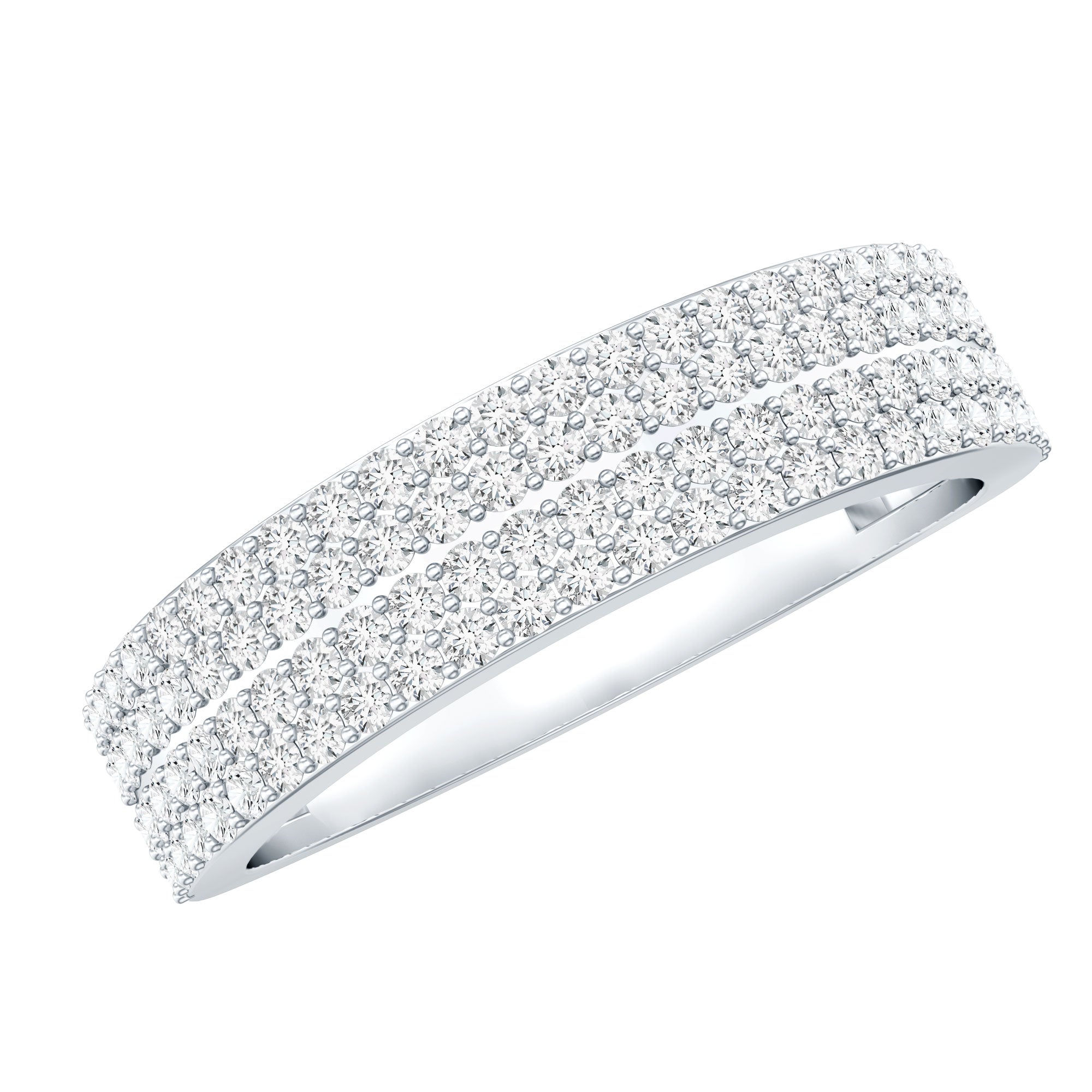 Brilliant Cut Lab Grown Diamond Classic Wedding Band Ring Lab - ( EF-VS ) - Rosec Jewels