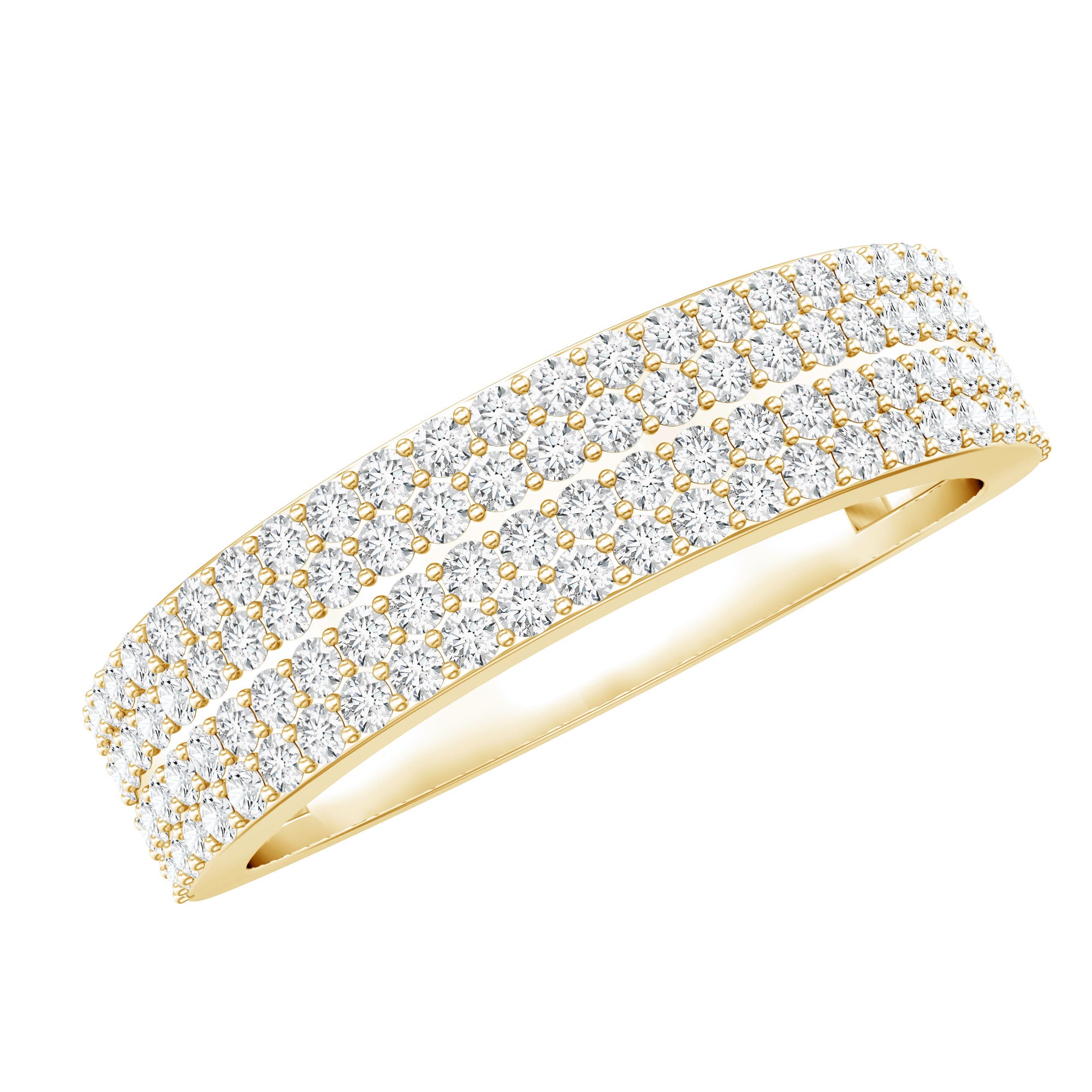 Brilliant Cut Lab Grown Diamond Classic Wedding Band Ring Lab - ( EF-VS ) - Rosec Jewels
