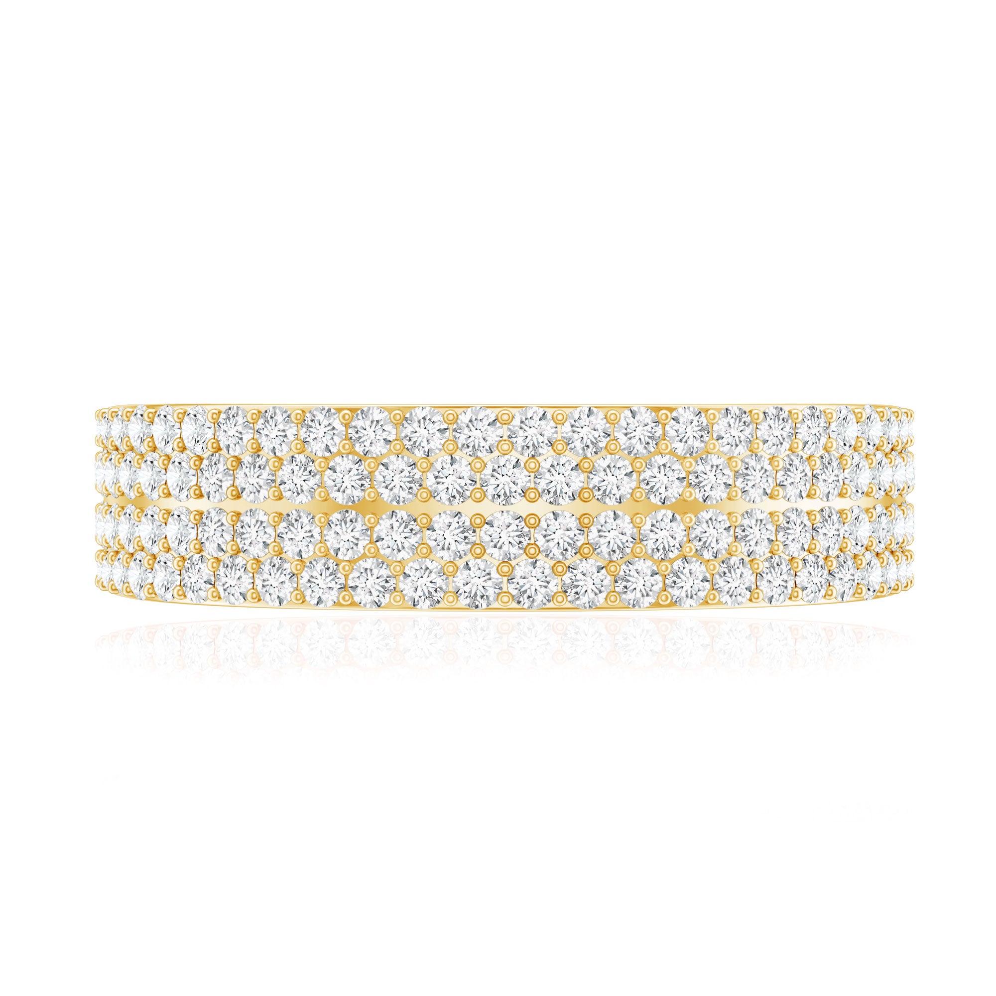 Brilliant Cut Lab Grown Diamond Classic Wedding Band Ring Lab - ( EF-VS ) - Rosec Jewels