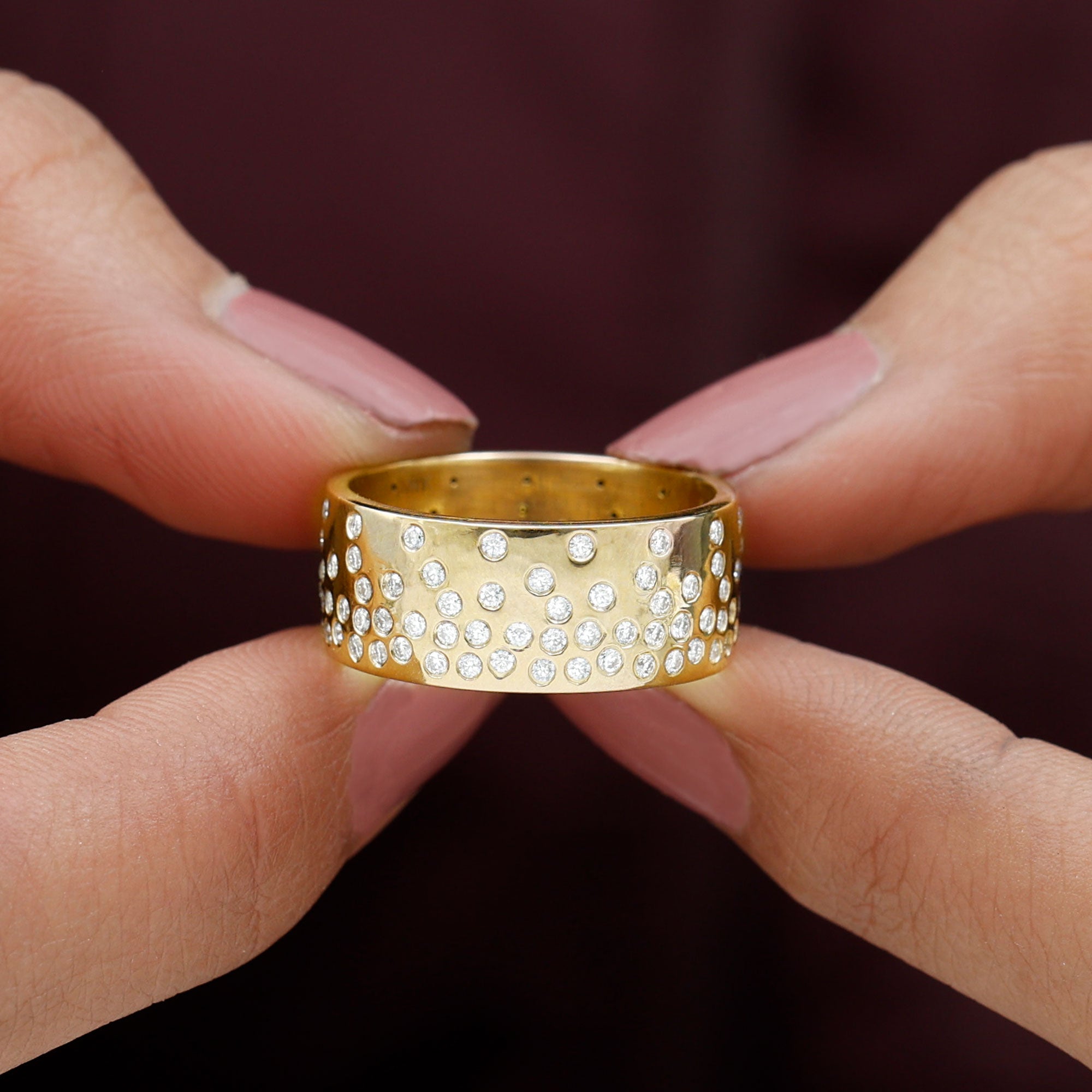 Rosec Jewels-Certified Lab Grown Diamond Wedding Band in Flush Setting