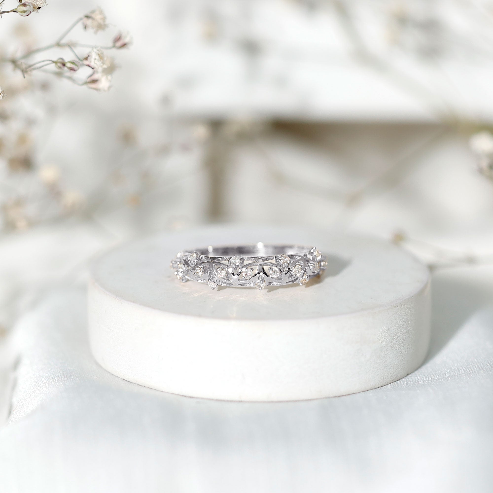 Rosec Jewels-Designer Lab Grown Diamond Wedding Band For Women