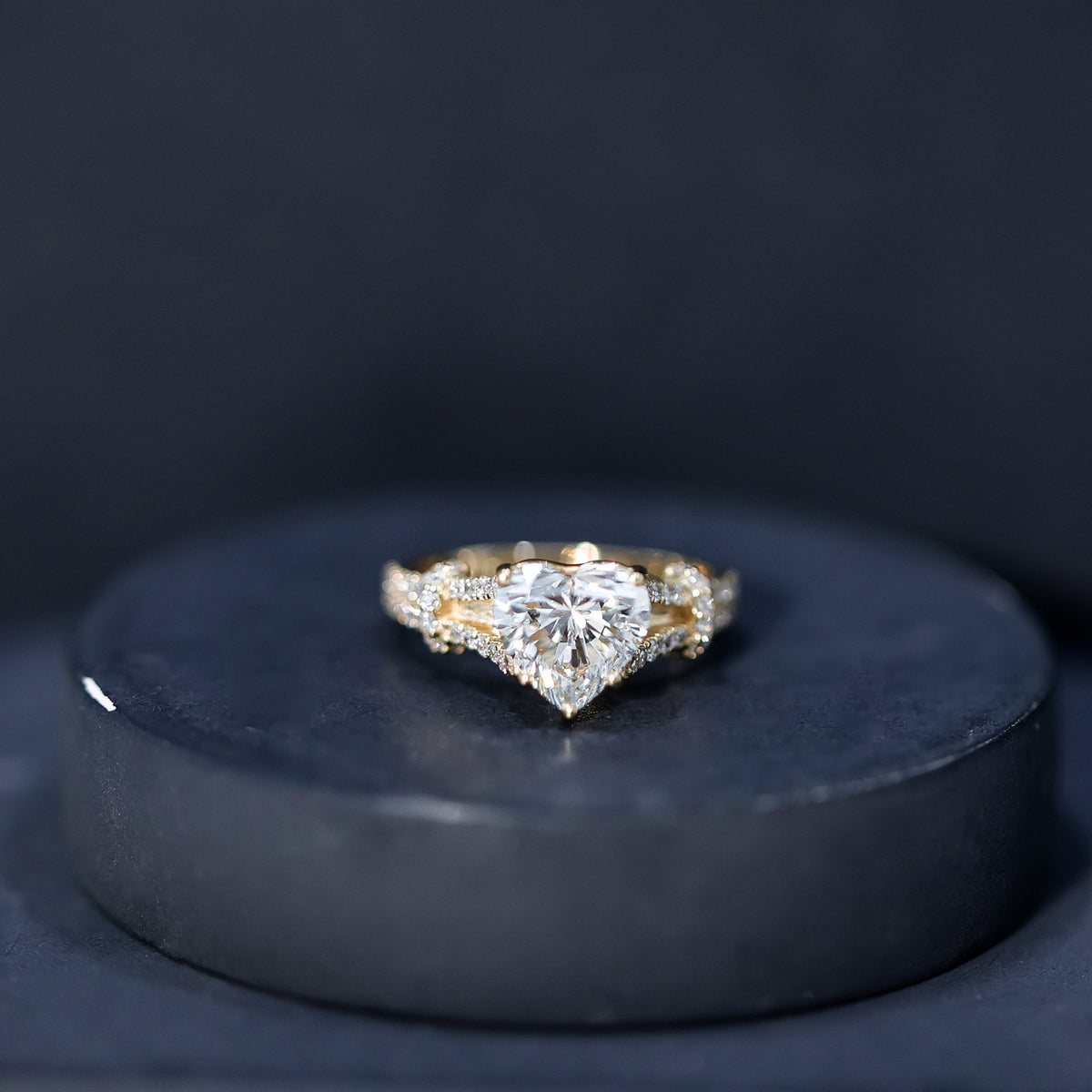 2 Carat Lab Grown Diamond Heart Shape Engagement Ring Lab - ( EF-VS ) - Rosec Jewels