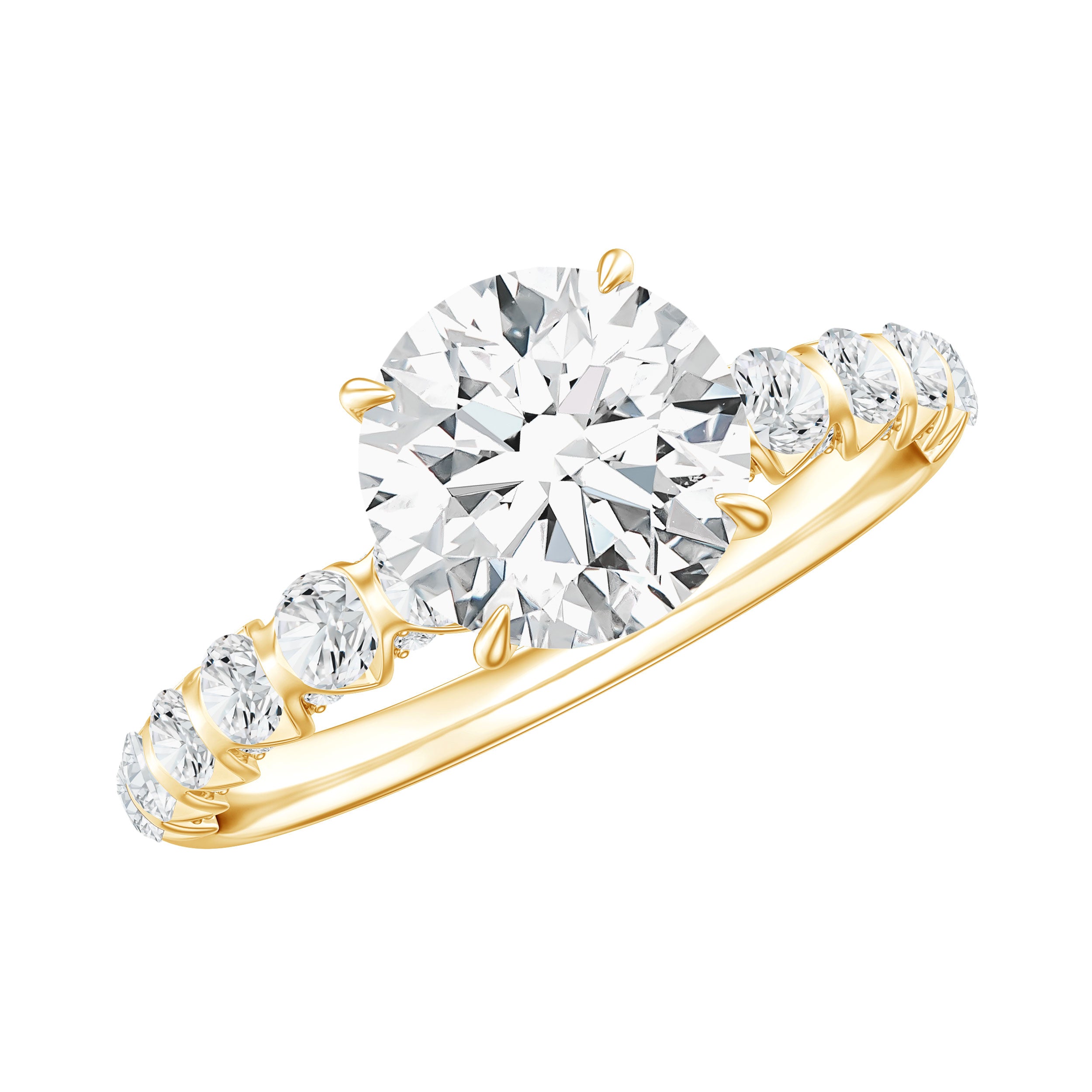 Certified 7 MM Lab Grown Diamond Solitaire Engagement Ring Lab - ( EF-VS ) - Rosec Jewels