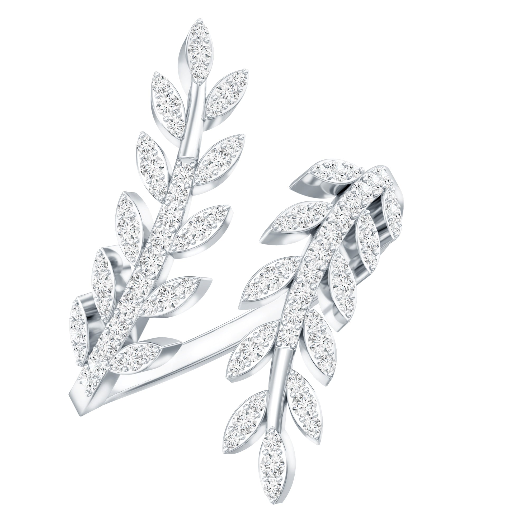 Certified Nature inspired Lab Grown Diamond Cocktail Ring for Women Lab - ( EF-VS ) - Rosec Jewels