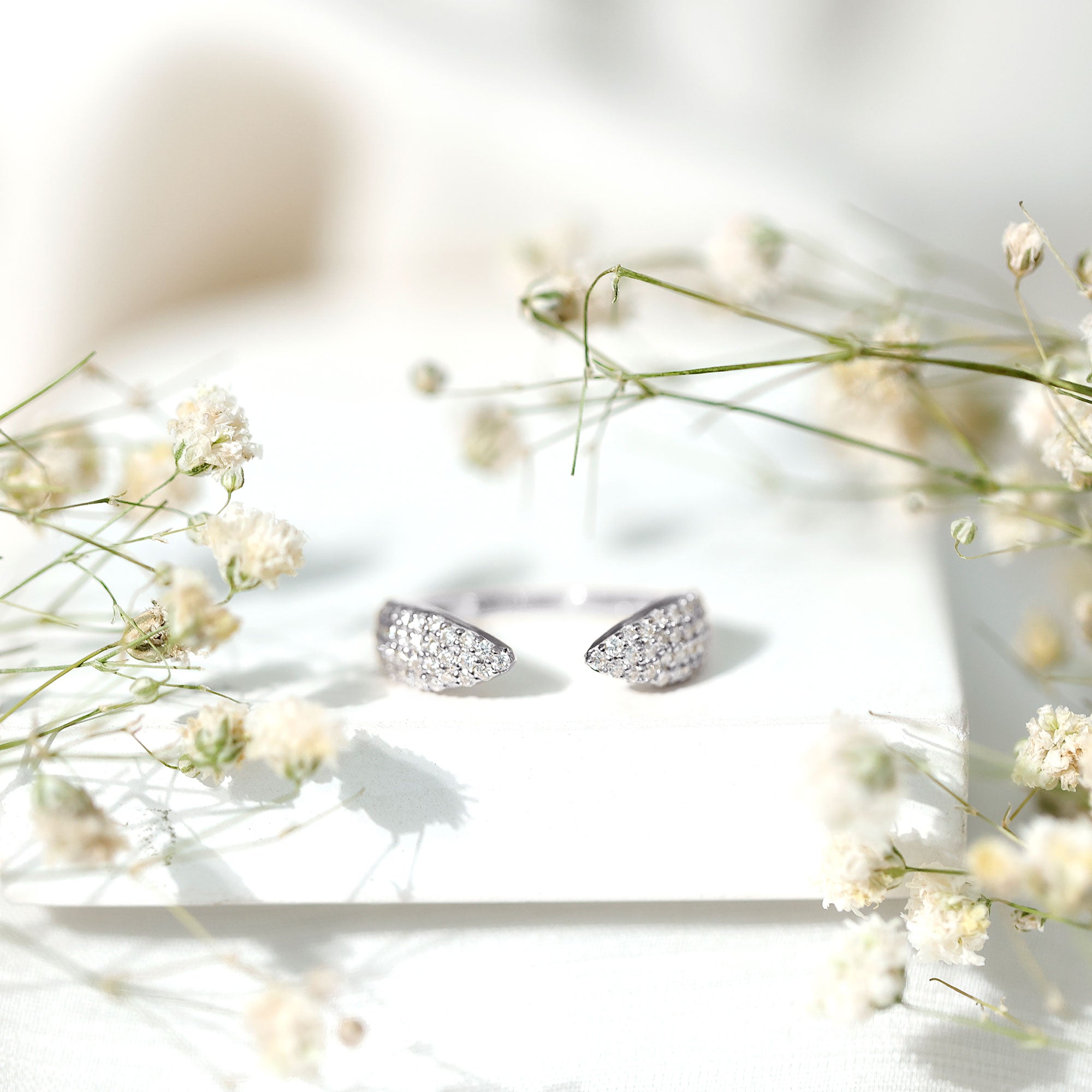Lab Created Diamond Wedding Wrap Ring For Women Lab - ( EF-VS ) - Rosec Jewels
