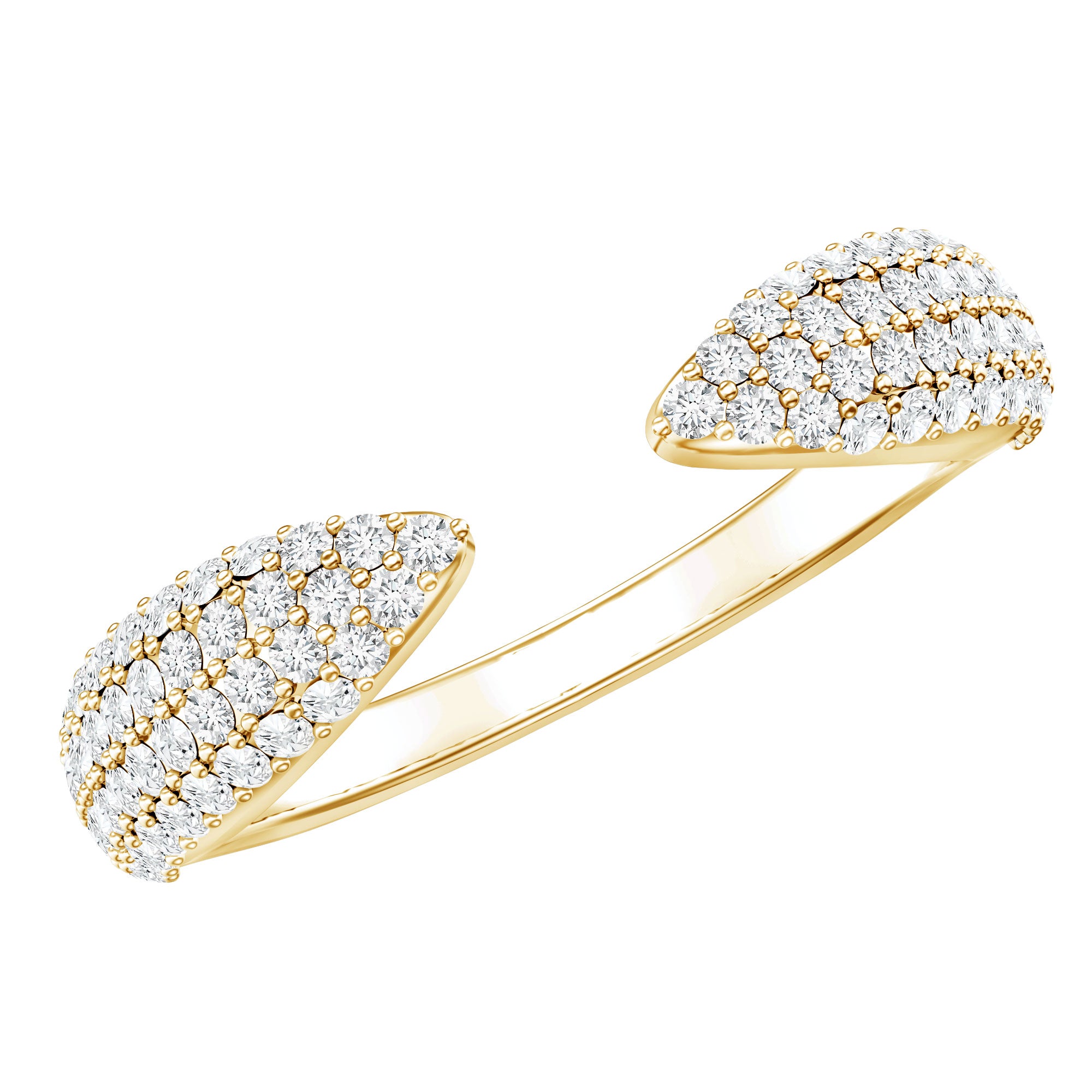 Lab Created Diamond Wedding Wrap Ring For Women Lab - ( EF-VS ) - Rosec Jewels