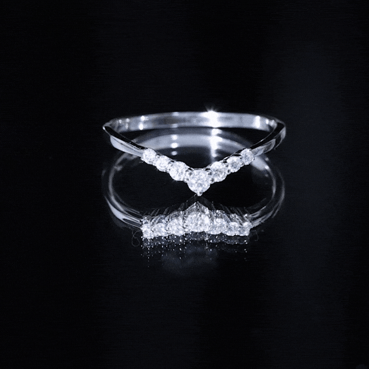 Certified Brilliant Cut Lab Grown Diamond Wedding Band Enhancer Lab - ( EF-VS ) - Rosec Jewels