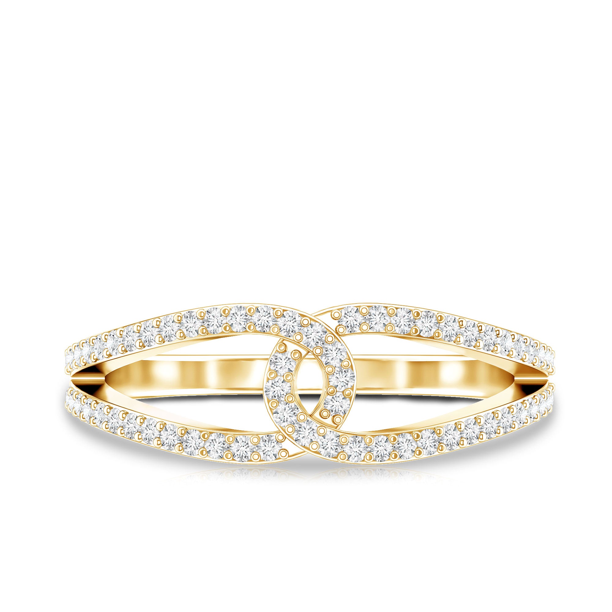 Brilliant Cut Lab Created Diamond Knot Anniversary Ring for Her Lab - ( EF-VS ) - Rosec Jewels