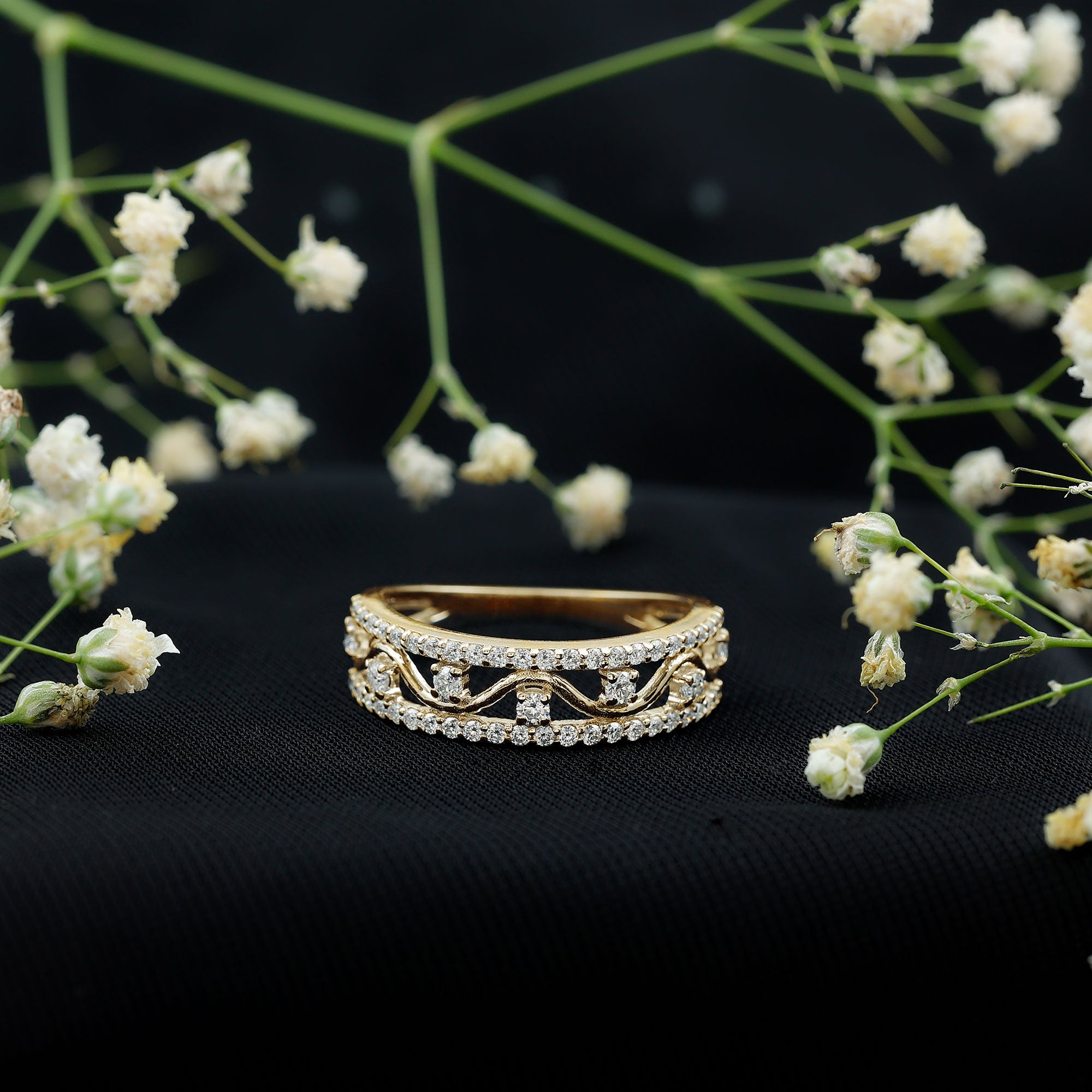 Womens Lab Created Diamond Wedding Band With Certificate Lab - ( EF-VS ) - Rosec Jewels