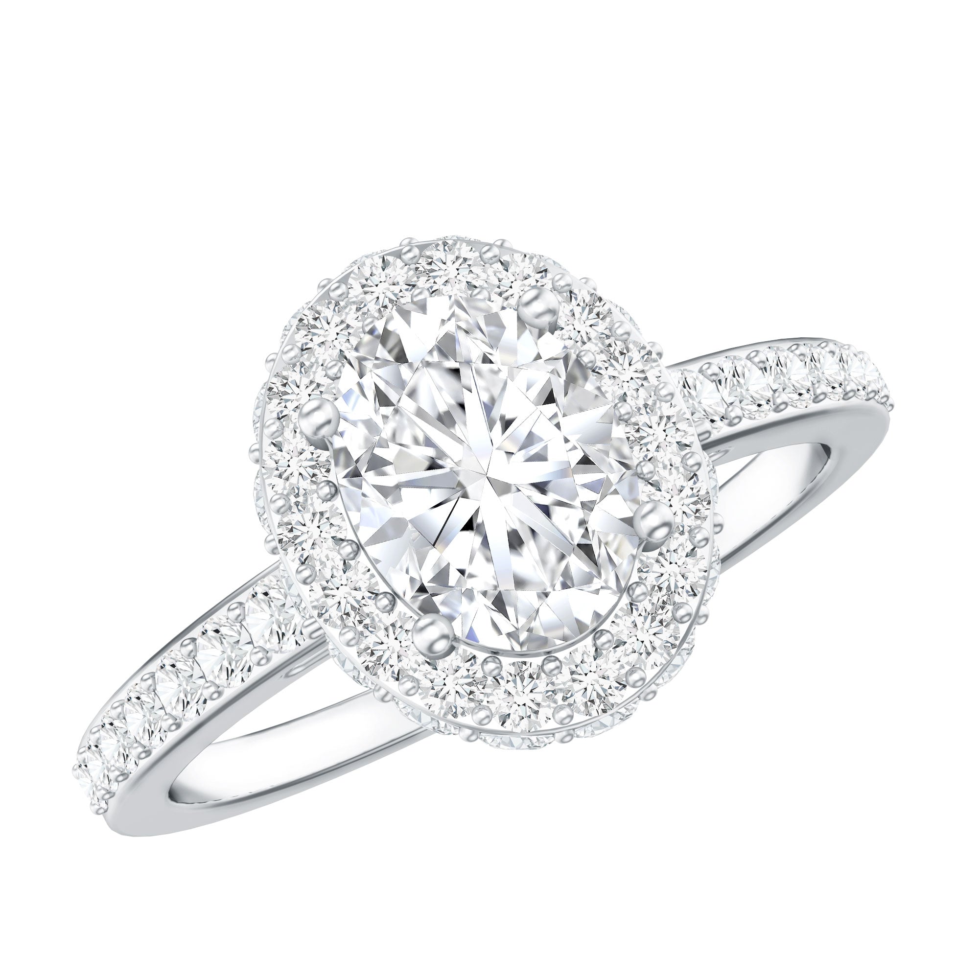 Certified 6X8 mm Lab Grown Diamond Oval Shape Engagement Ring Lab - ( EF-VS ) - Rosec Jewels