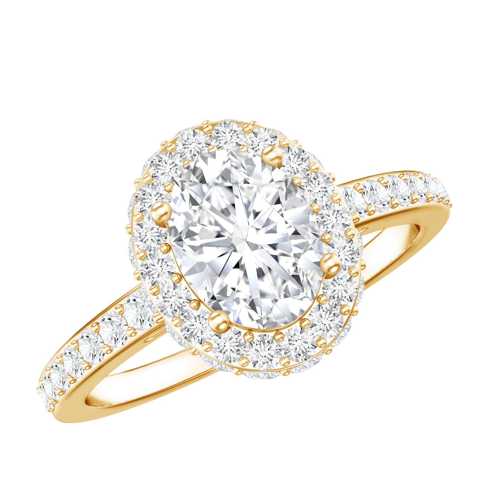 Certified 6X8 mm Lab Grown Diamond Oval Shape Engagement Ring Lab - ( EF-VS ) - Rosec Jewels