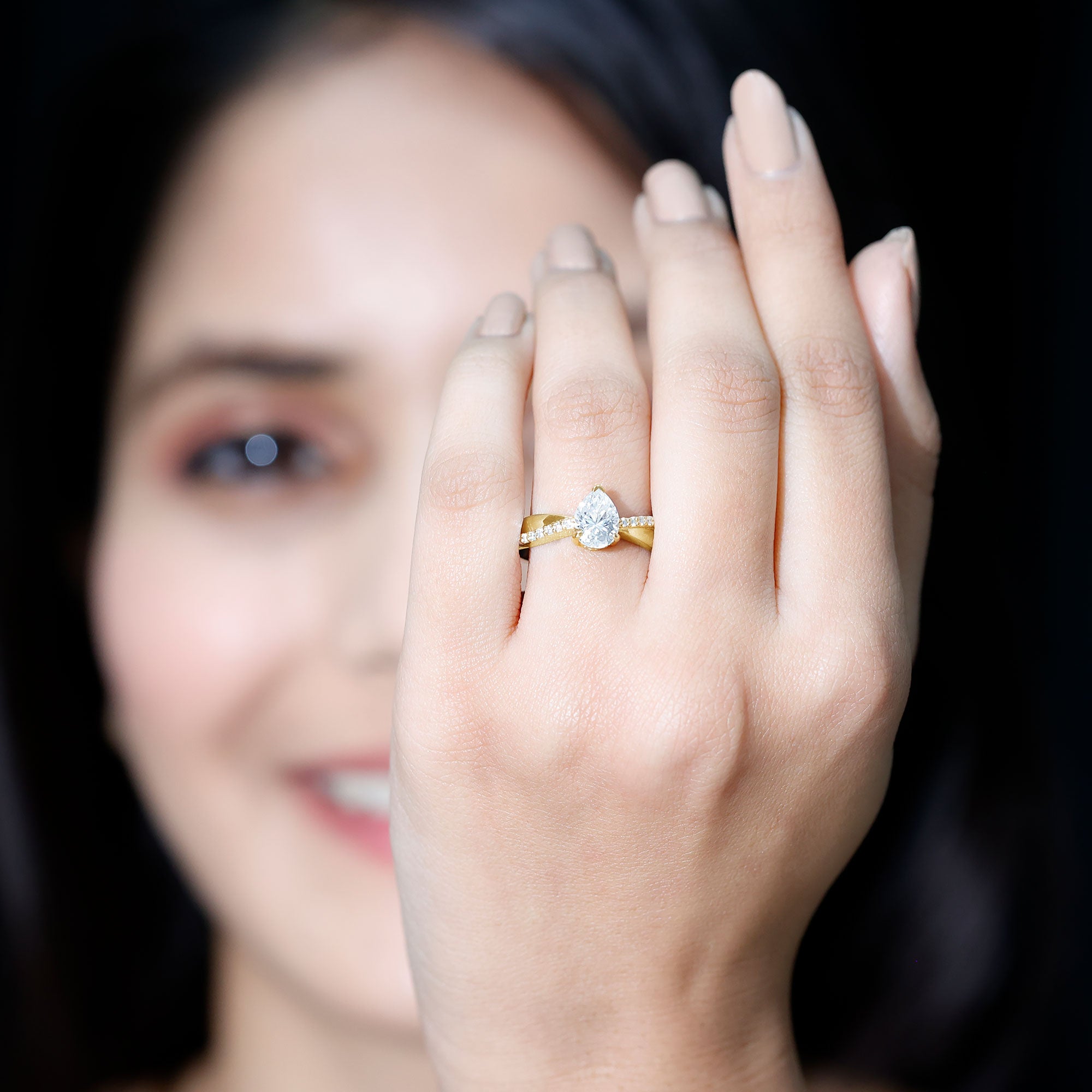 Rosec Jewels-Pear Cut Diamond Classic Engagement Ring