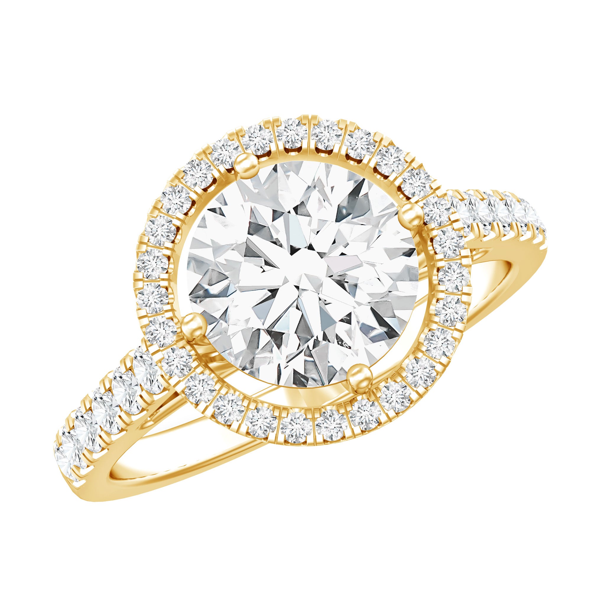 2 Carat Ethical Diamond Circle Engagement Ring Lab - ( EF-VS ) - Rosec Jewels