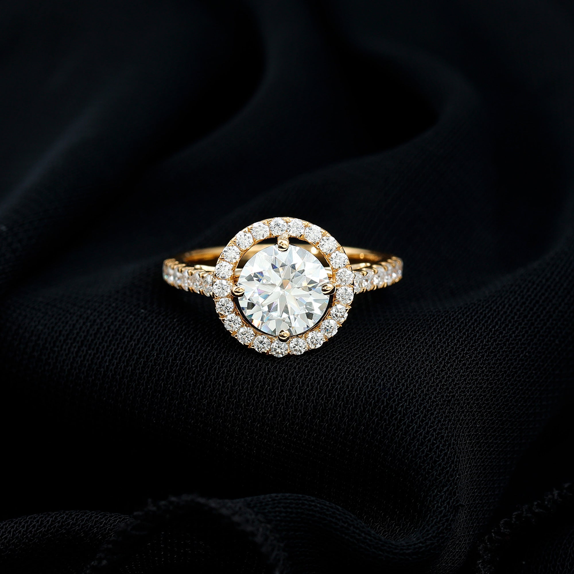 2 Carat Ethical Diamond Circle Engagement Ring Lab - ( EF-VS ) - Rosec Jewels
