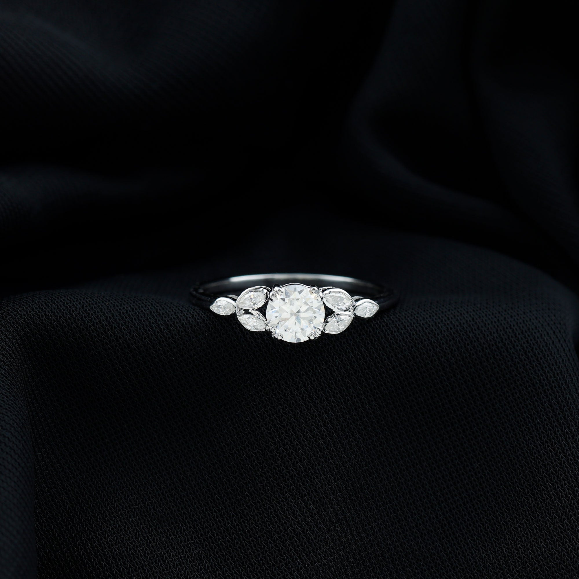 Rosec Jewels-Certified 6 MM Round Diamond Promise Engagement Ring For Her