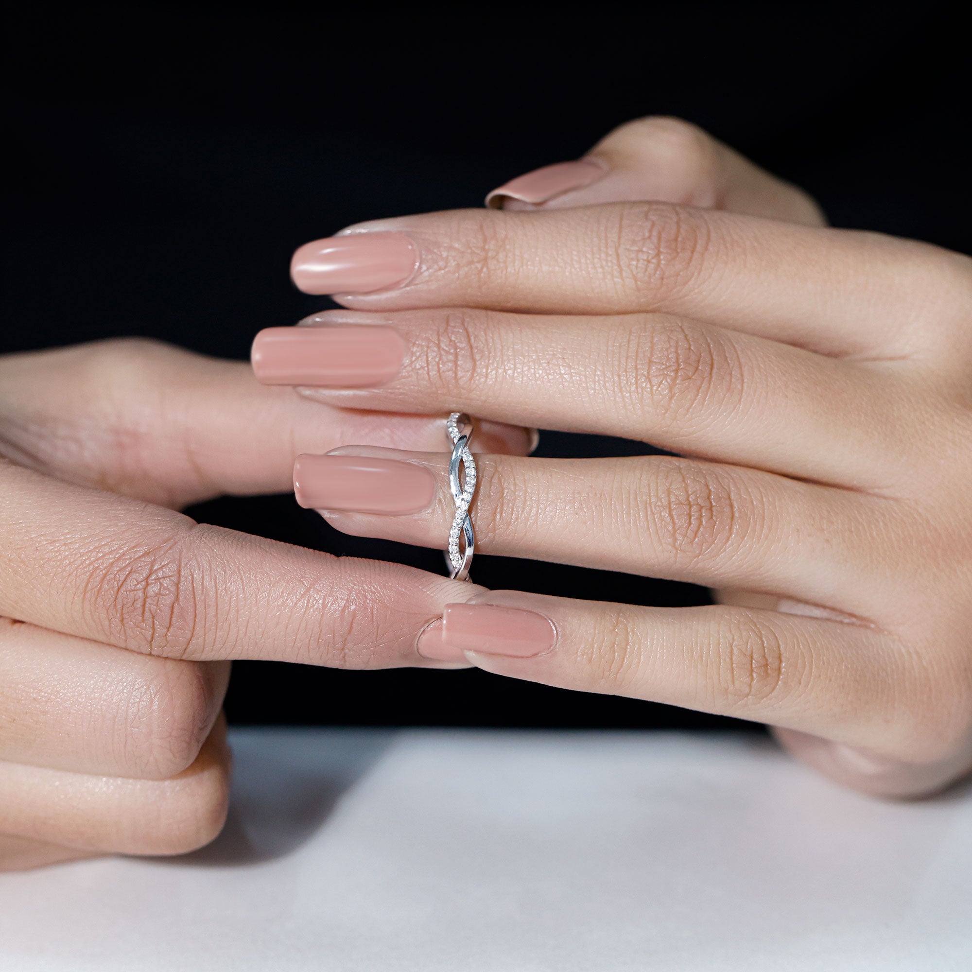 Rosec Jewels-Lab Grown Diamond Braided Wedding Ring For Women