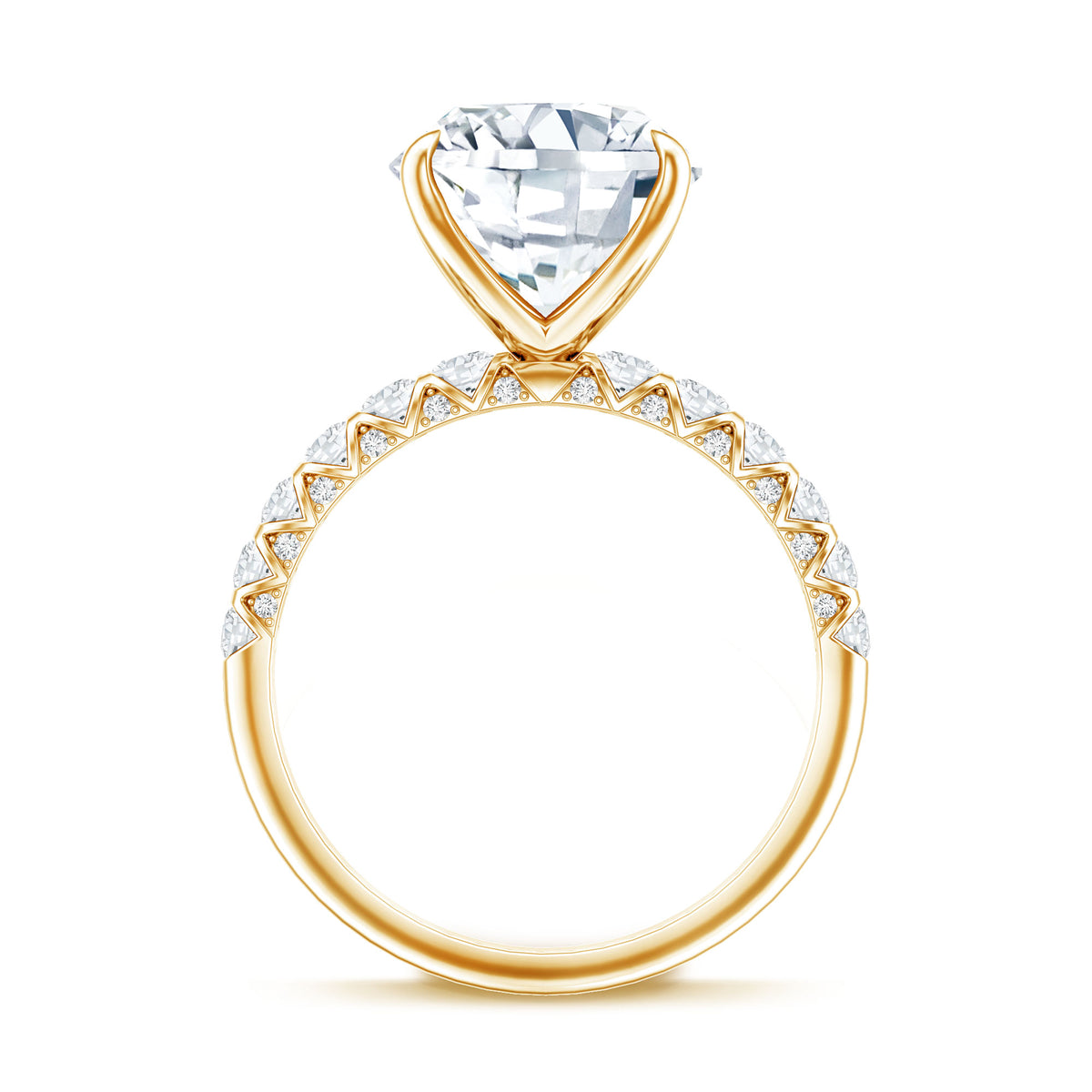 Rosec Jewels-5 Carat Cushion Cut Lab Diamond Huge Engagement Ring with IGI Certificate