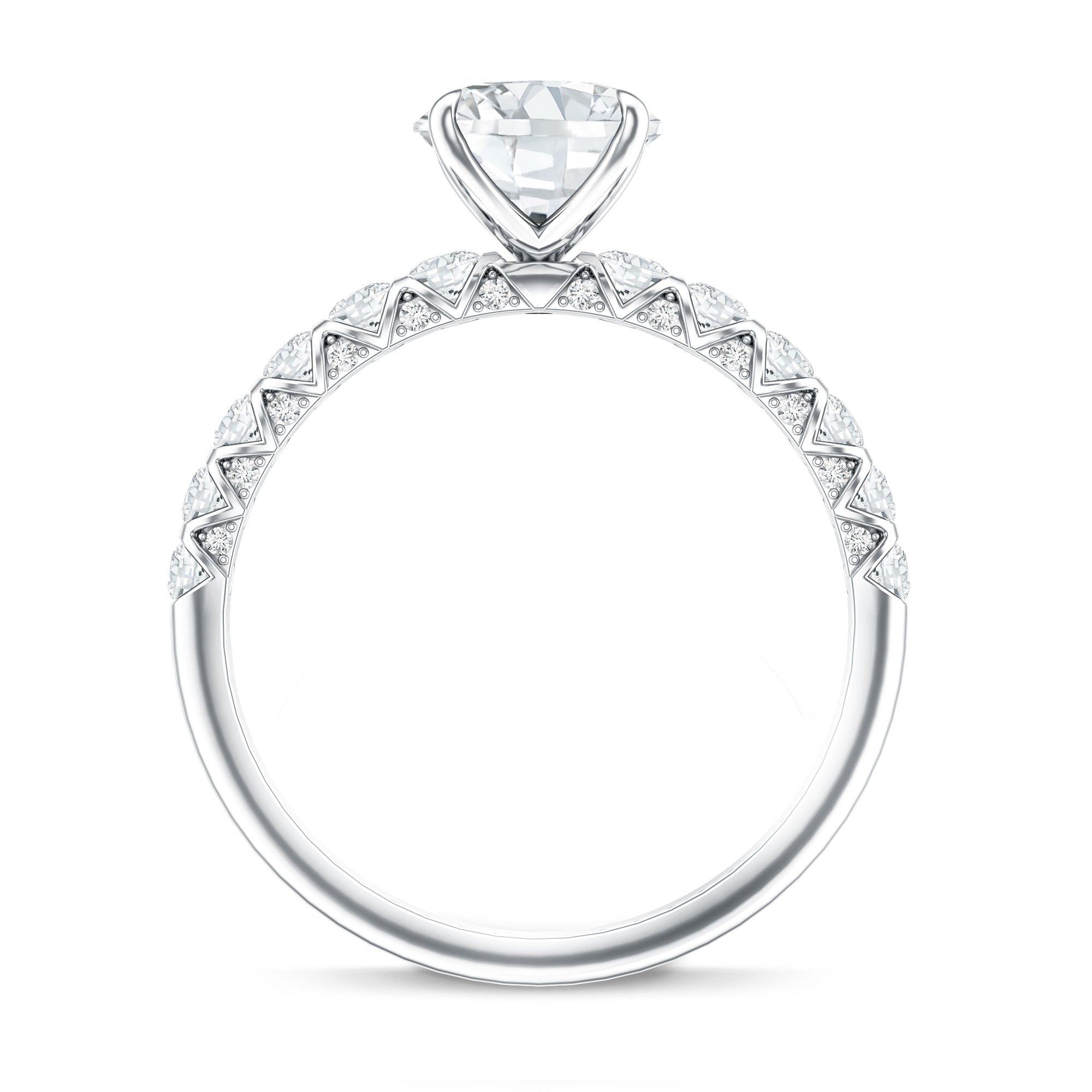 Rosec Jewels-Oval 2 Carat Lab Grown Diamond Solitaire Engagement Ring IGI Certified