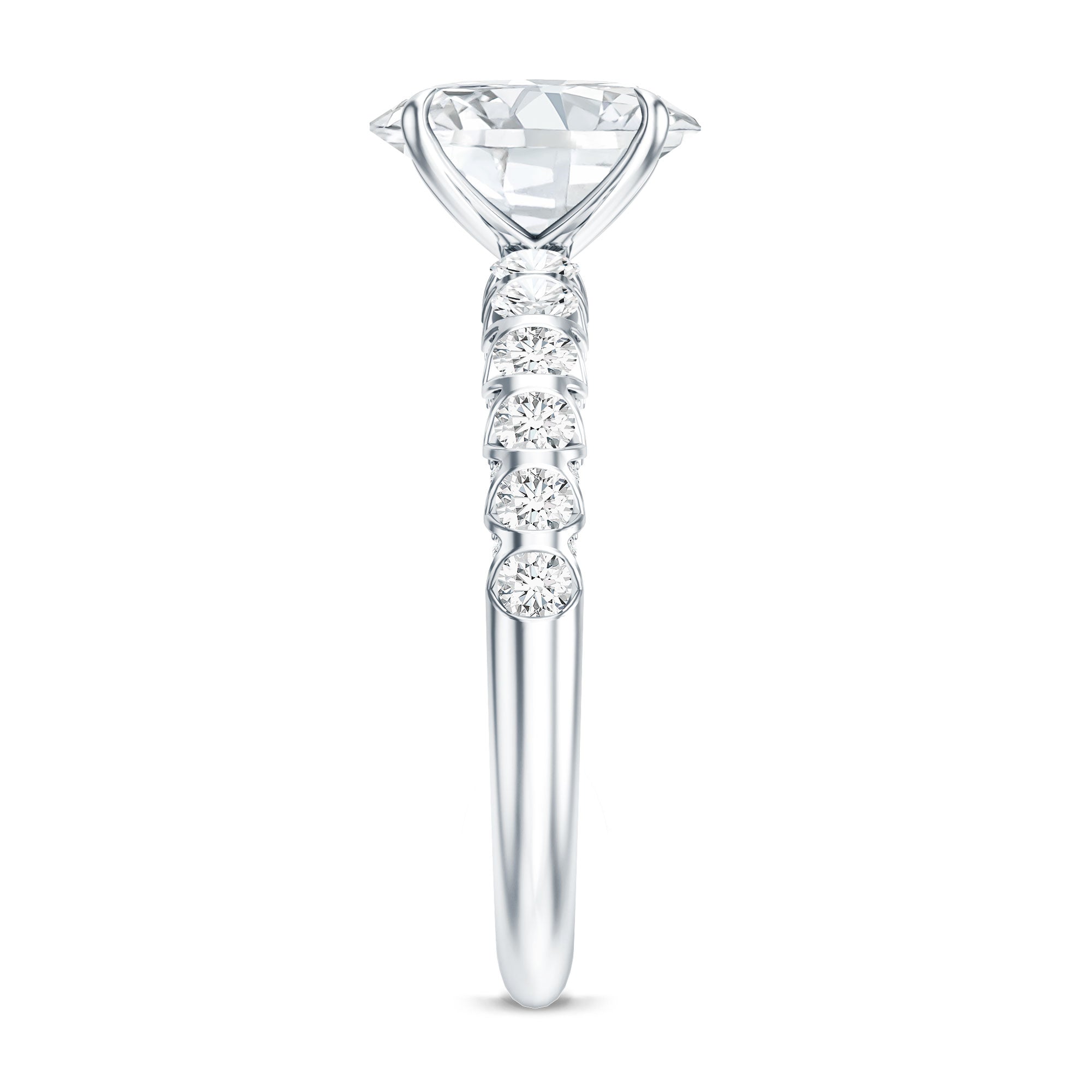 Rosec Jewels-Oval 2 Carat Lab Grown Diamond Solitaire Engagement Ring IGI Certified