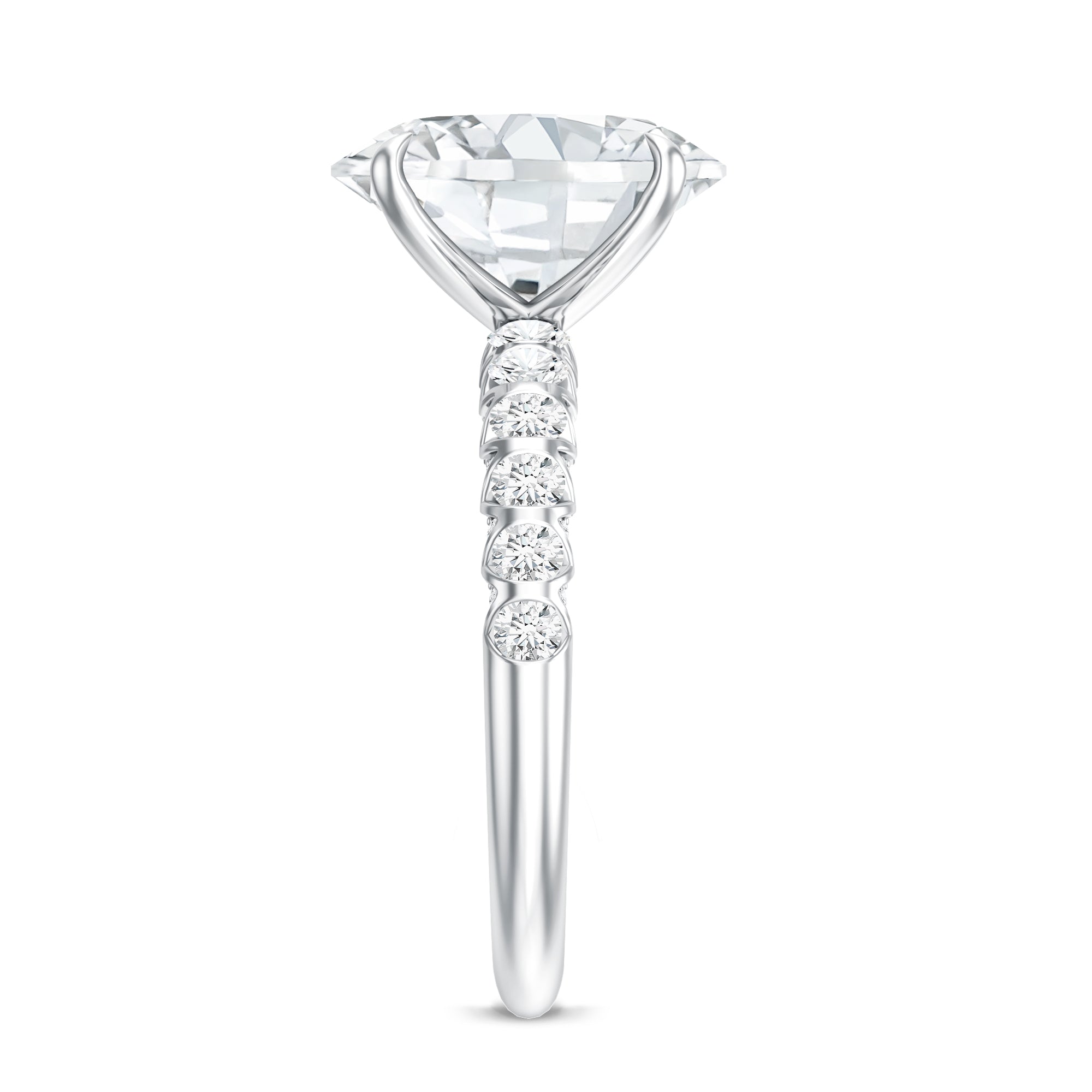 Rosec Jewels-Lab Grown Diamond Oblong Engagement Ring 3 Carat with IGI Certificate
