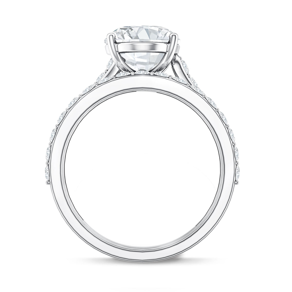 Rosec Jewels-3 Carat IGI Certified Lab Grown Diamond Oval Wedding Ring Set for Her