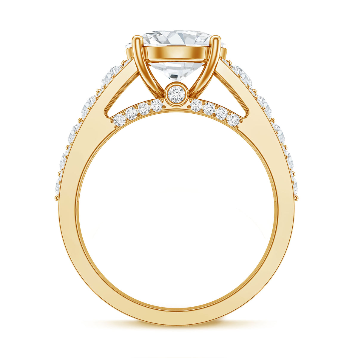 Rosec Jewels-IGI Certified 3 Carat Lab Diamond Statement Engagement Ring with Side Stones