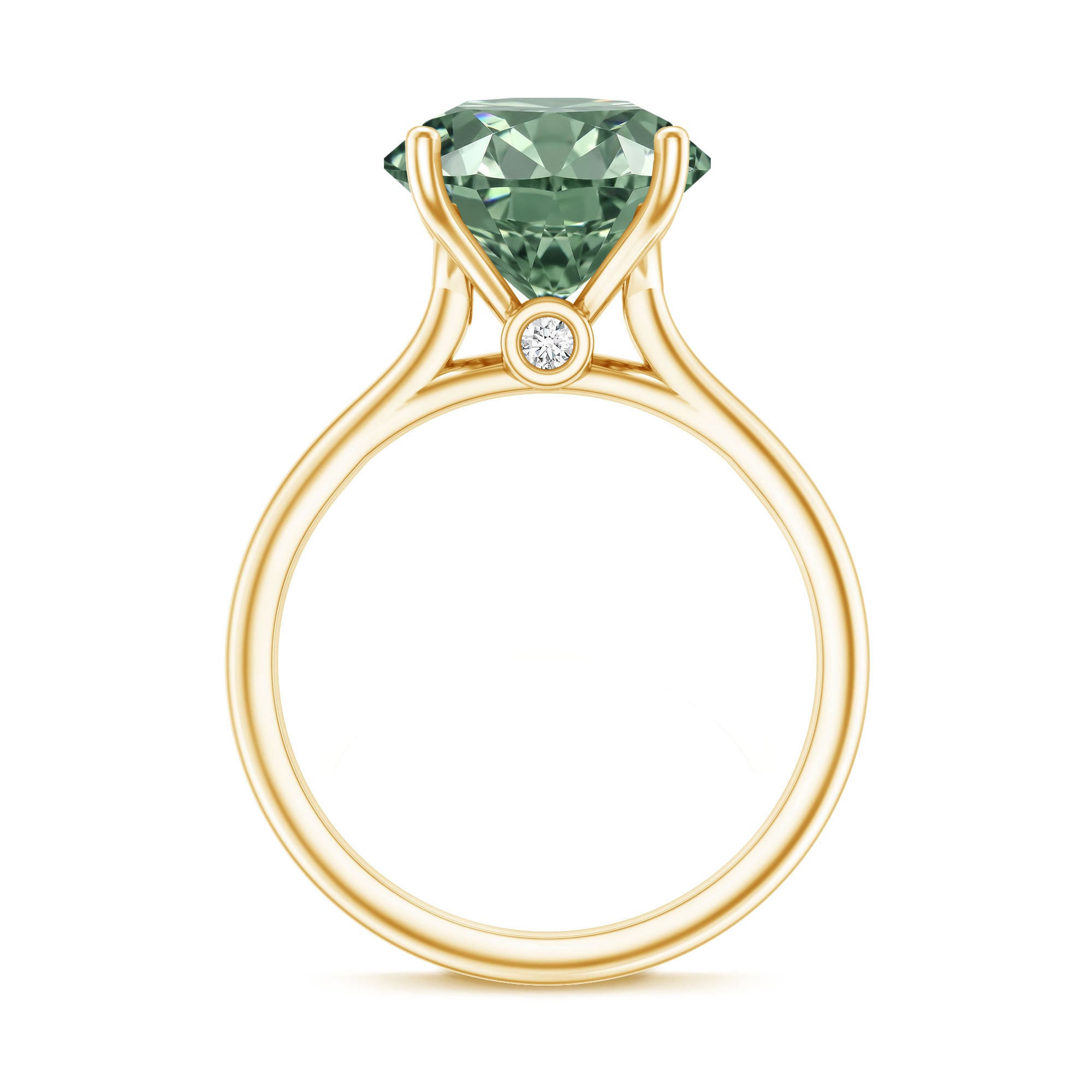 IGI Certified Lab Green Diamond Big Engagement Ring 5 Carat Vivid Green - VS1 - Rosec Jewels