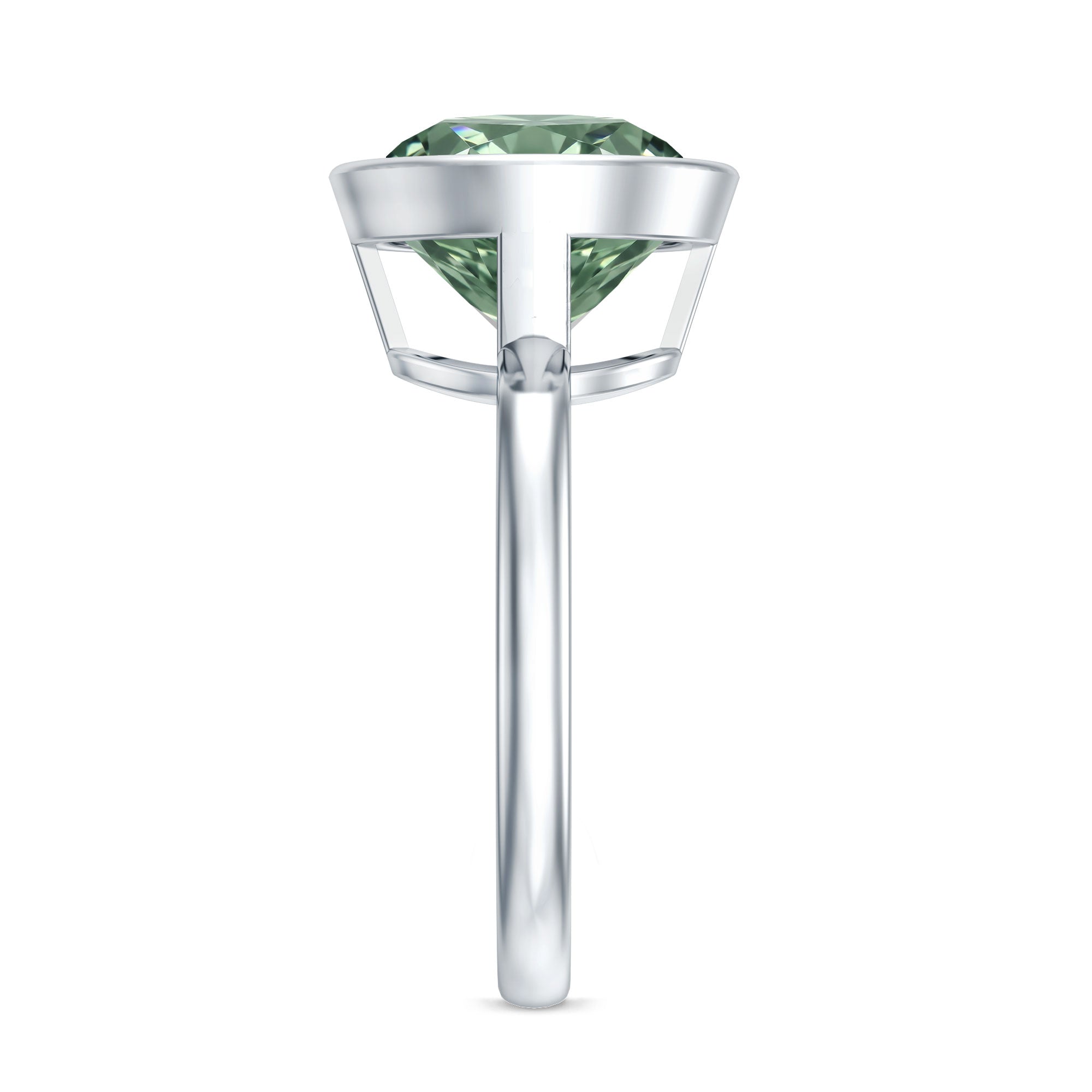IGI Certified Solitaire Lab Grown Green Diamond Huge Engagement Ring 5 Carat Vivid Green - VS1 - Rosec Jewels