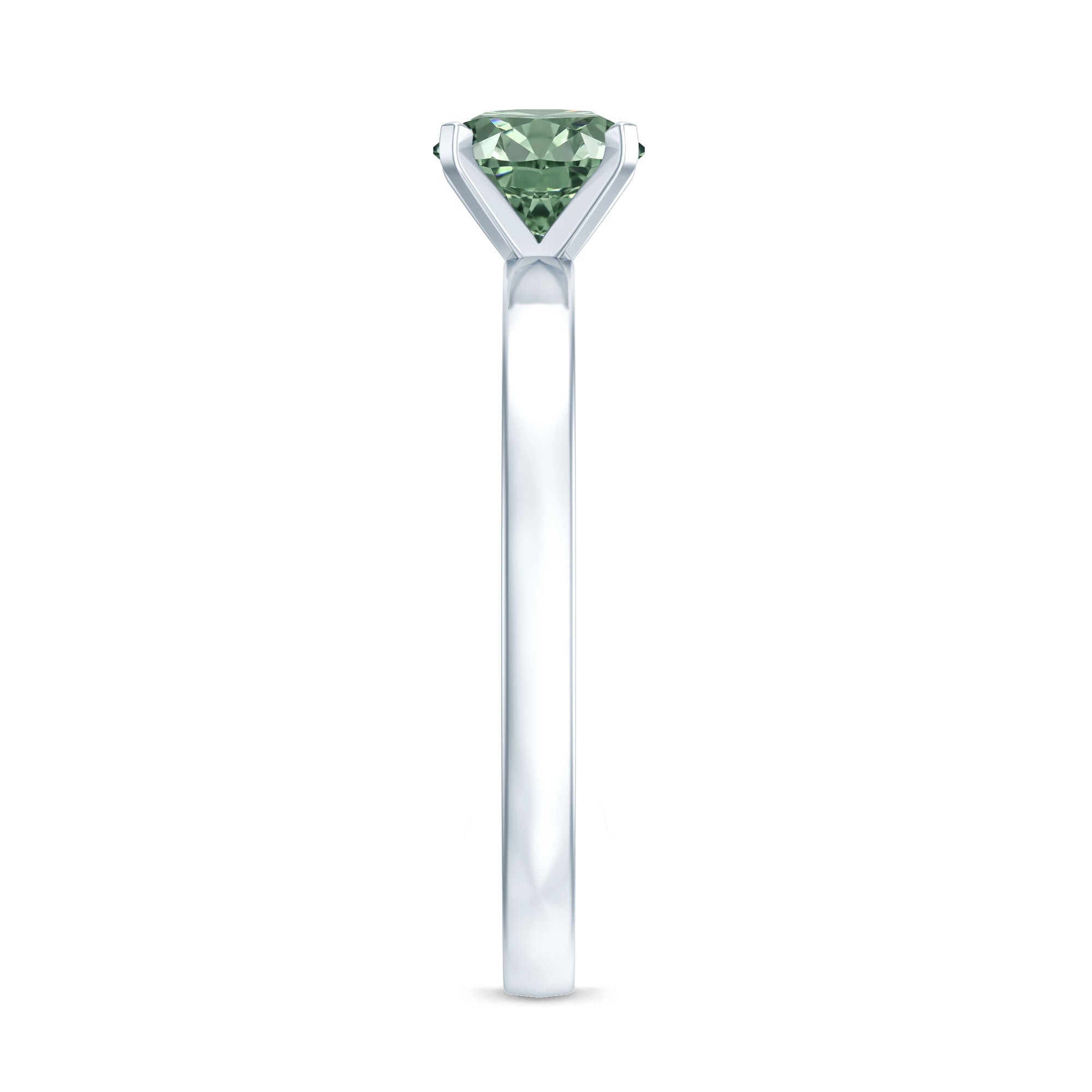 IGI Certified 1 Carat Lab Grown Green Diamond Ring Solitaire Vivid Green - VS1 - Rosec Jewels