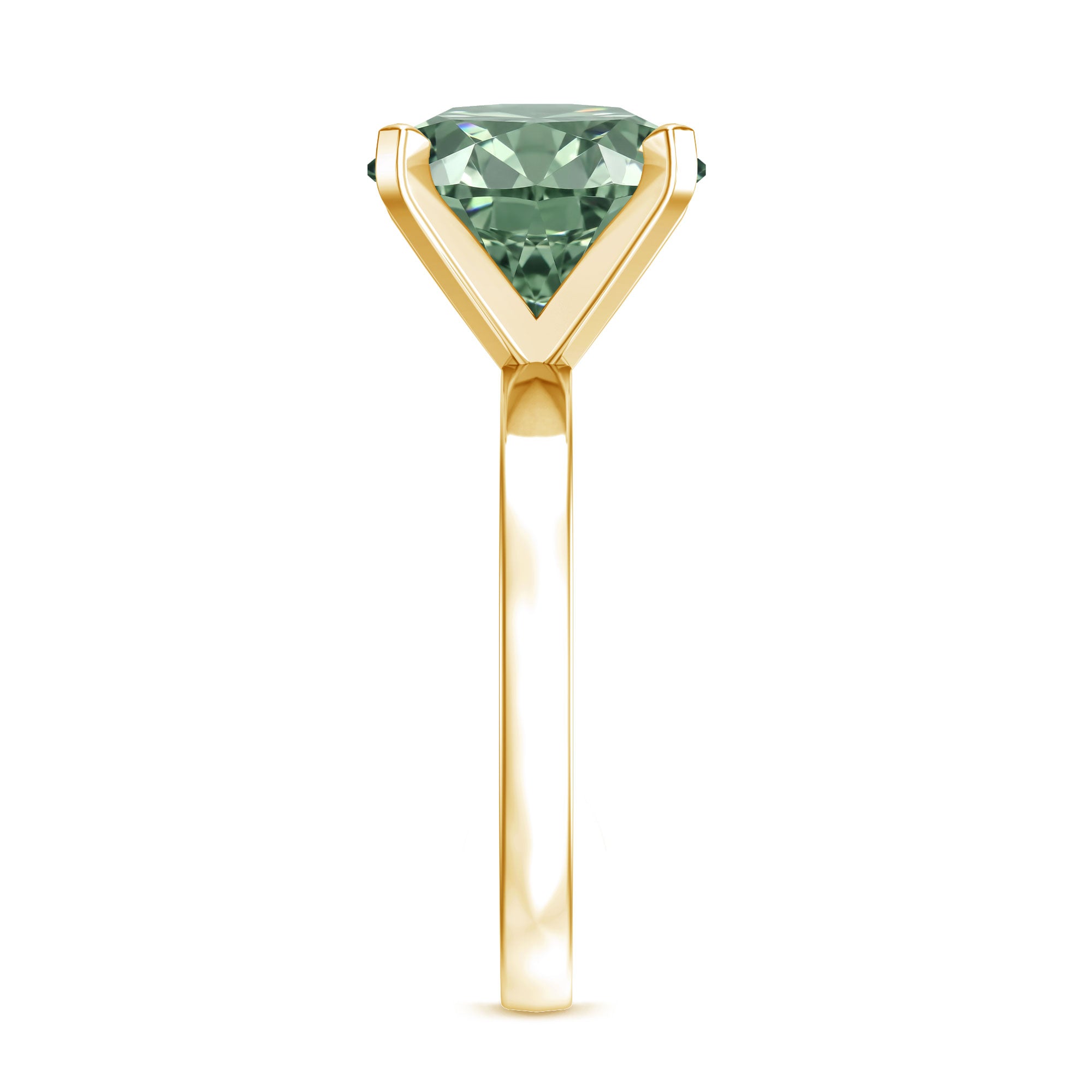 Huge 5 Carat Lab Grown Green Diamond Solitaire Engagement Ring with IGI Certificate Vivid Green - VS1 - Rosec Jewels