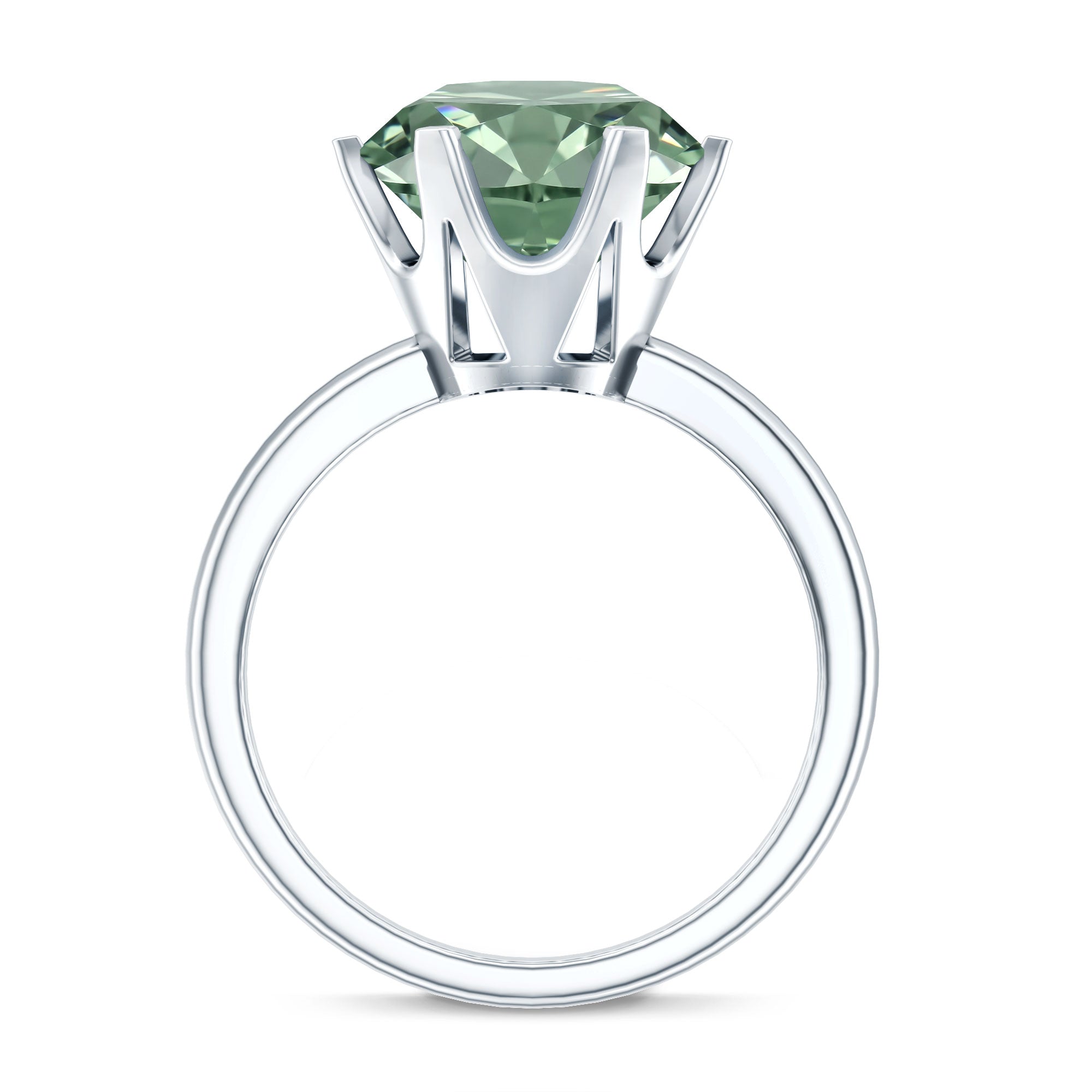IGI Certified Solitaire Lab Grown Green Diamond Big Engagement Ring 4 Carat Vivid Green - VS1 - Rosec Jewels