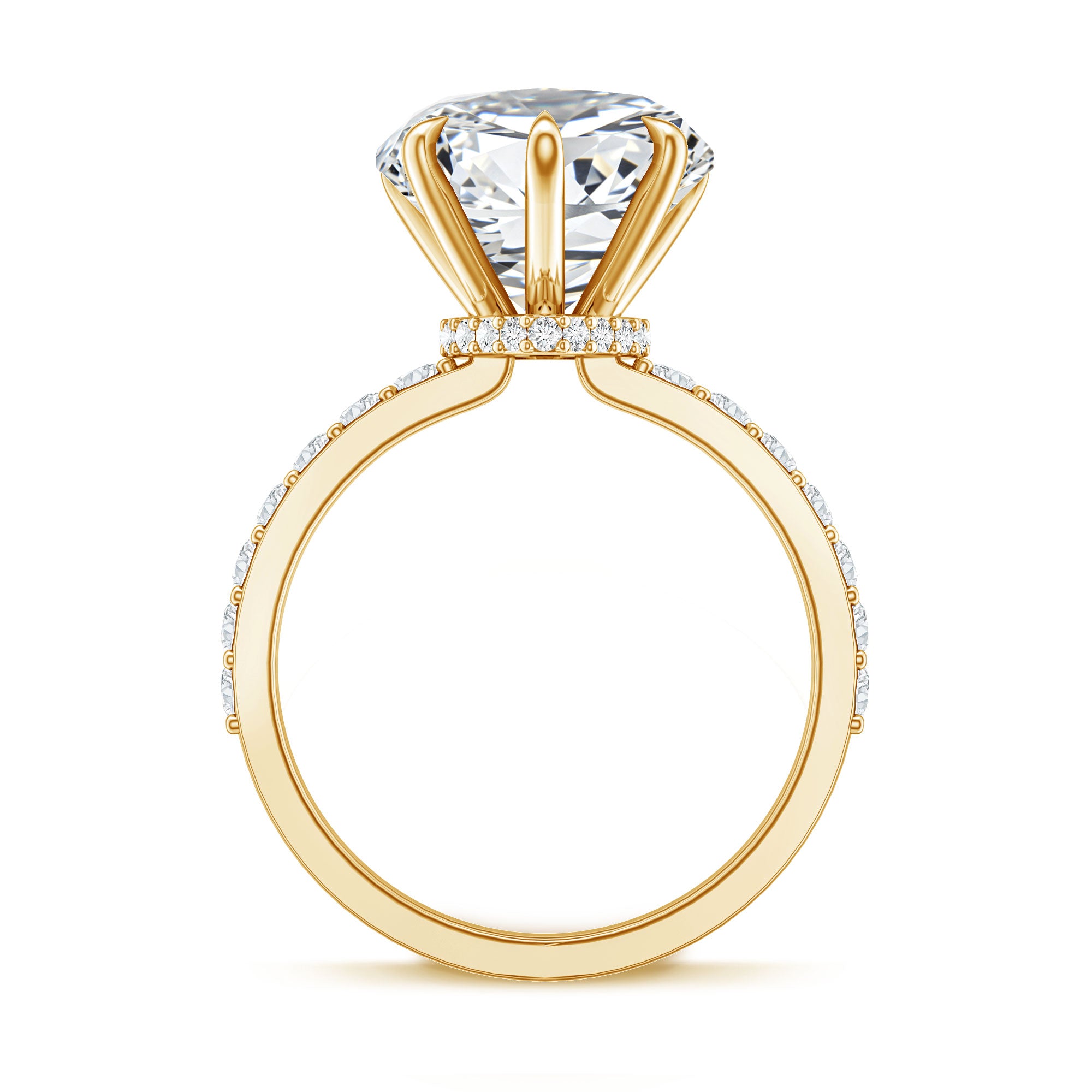 IGI Certified 4 Carat Lab Grown Diamond Heart Engagement Ring for Women Lab - ( E-VS1 ) - Rosec Jewels