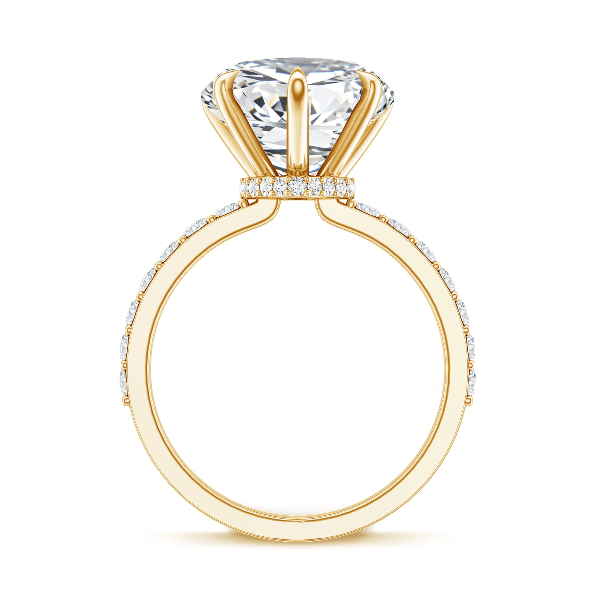 Solitaire Heart Engagement Ring with 5 Carat IGI Certified Lab Grown Diamond Lab - ( E-VS1 ) - Rosec Jewels