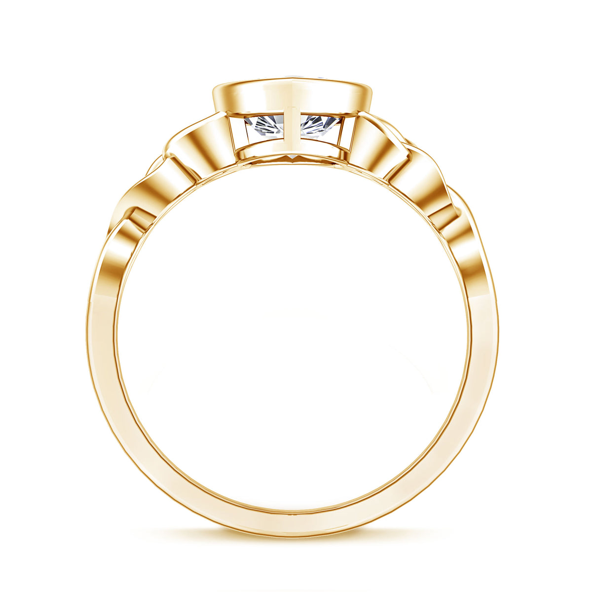 Solitaire Marquise Cut 2 Carat Lab Grown Diamond Celtic Engagement Ring IGI Certified Lab - ( E-VS1 ) - Rosec Jewels