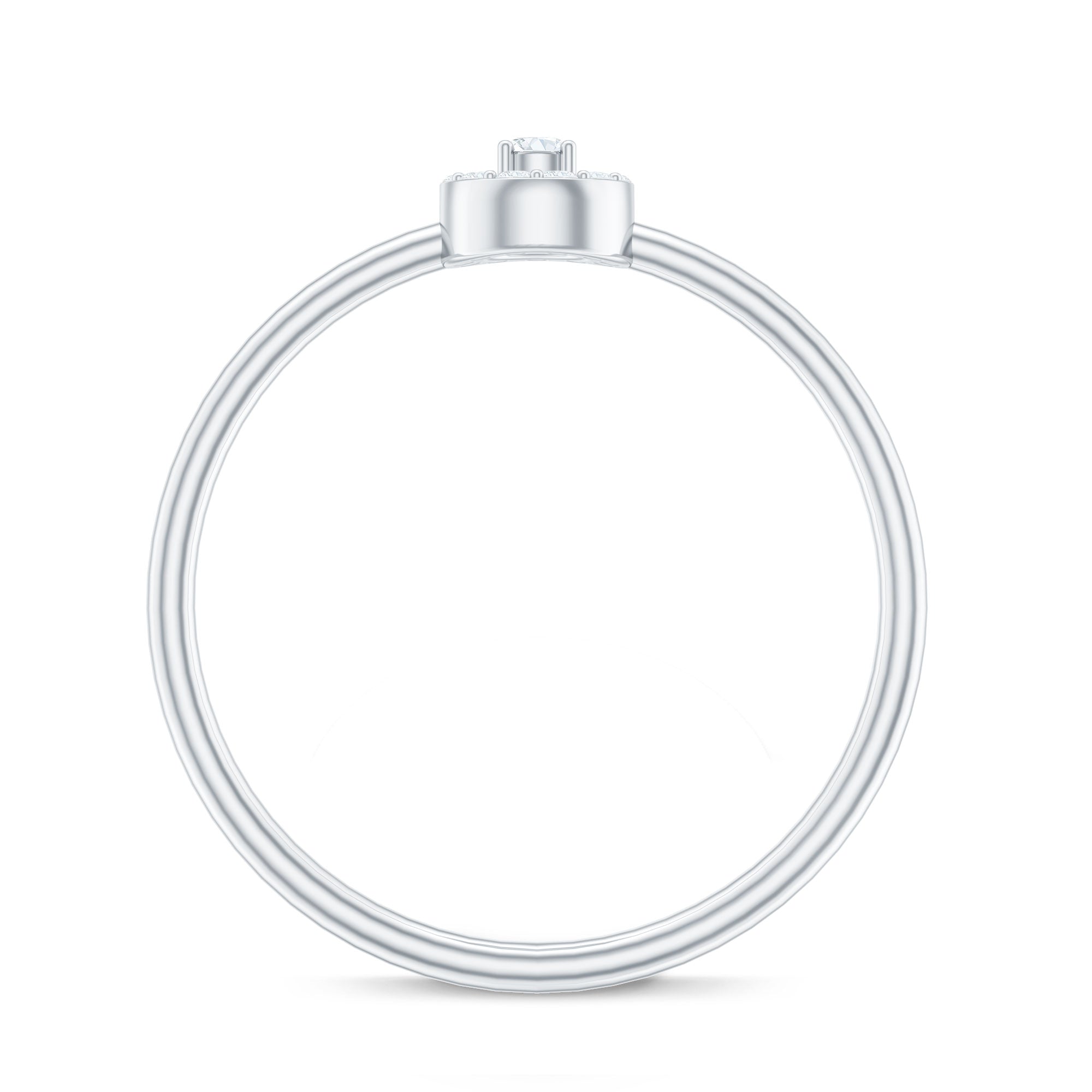 Natural Diamond Dainty Promise Ring Natural - ( HI-SI ) - Rosec Jewels