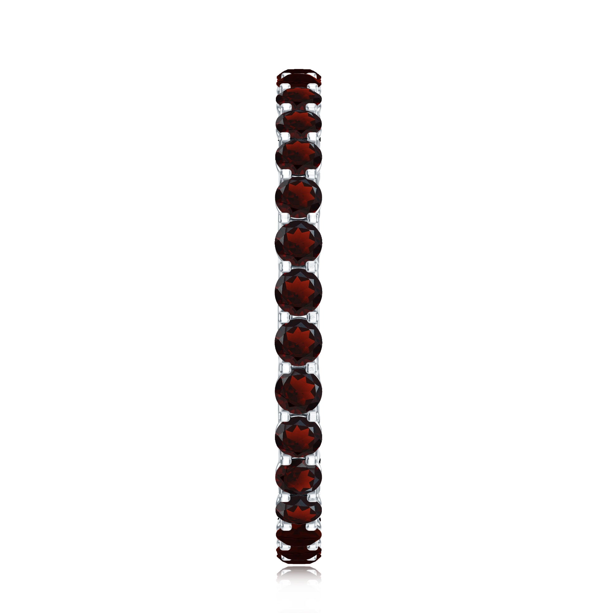 Certified Real Garnet Eternity Ring for Anniversary AAA - Rosec Jewels