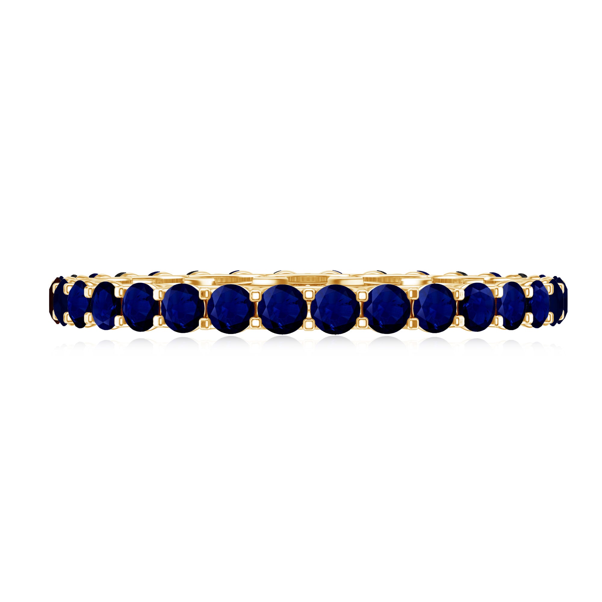 Real Blue Sapphire Full Eternity Ring for Women AAA - Rosec Jewels