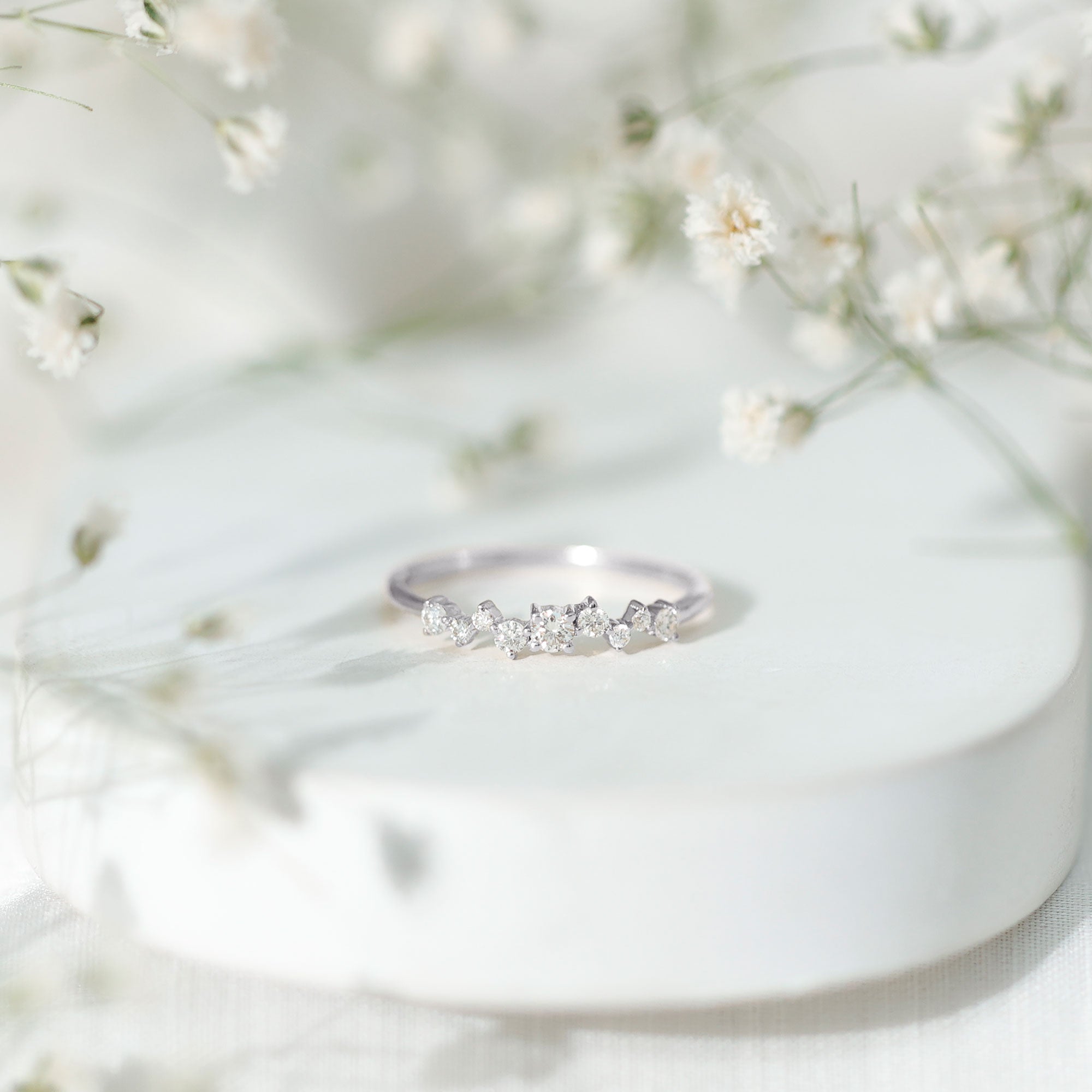 Brilliant Cut Diamond Wedding Band for Women Natural - ( HI-SI ) - Rosec Jewels