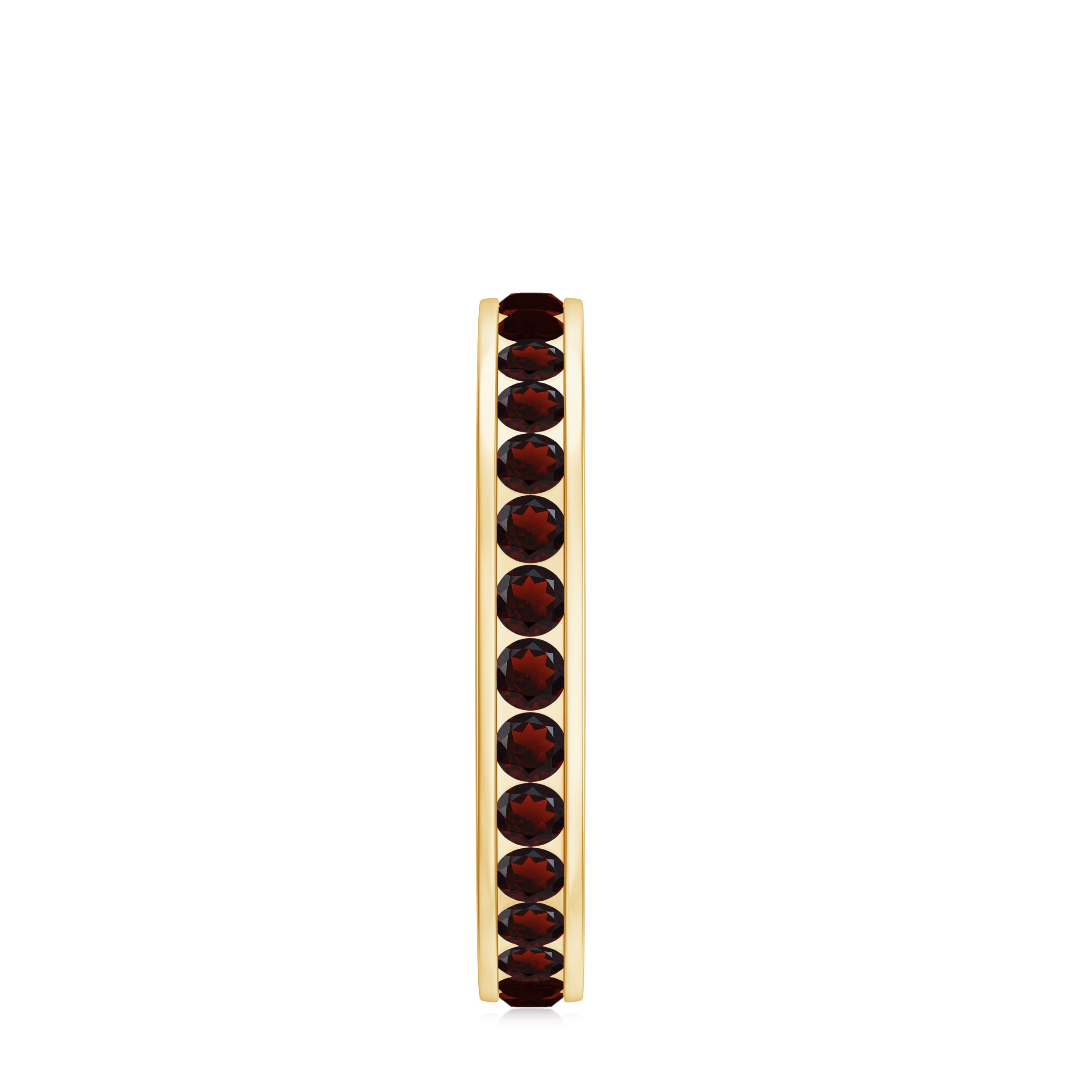 Certified Natural Garnet Eternity Ring in Channel Setting AAA - Rosec Jewels