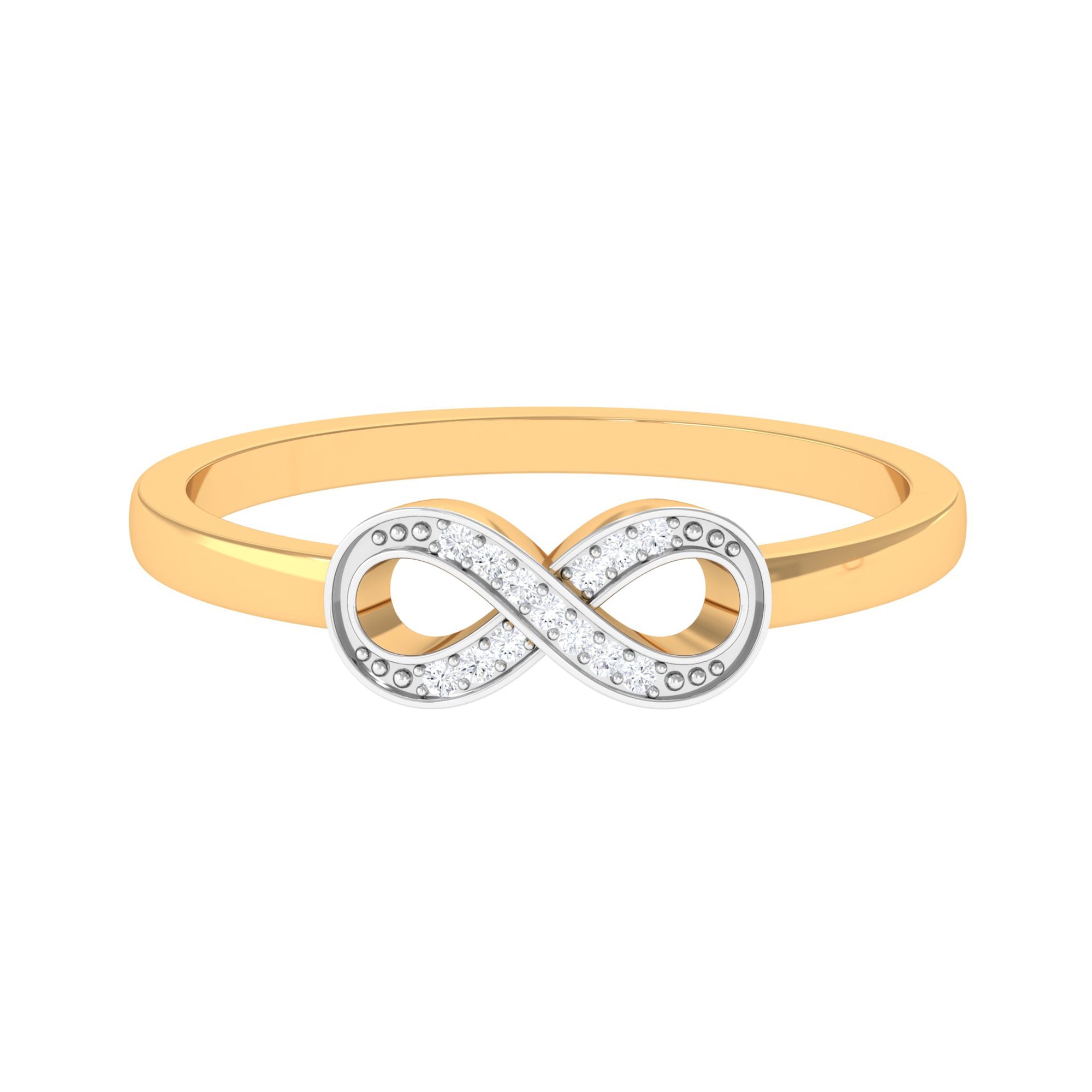 Certified Real Diamond Infinity Promise Ring Natural - ( HI-SI ) - Rosec Jewels