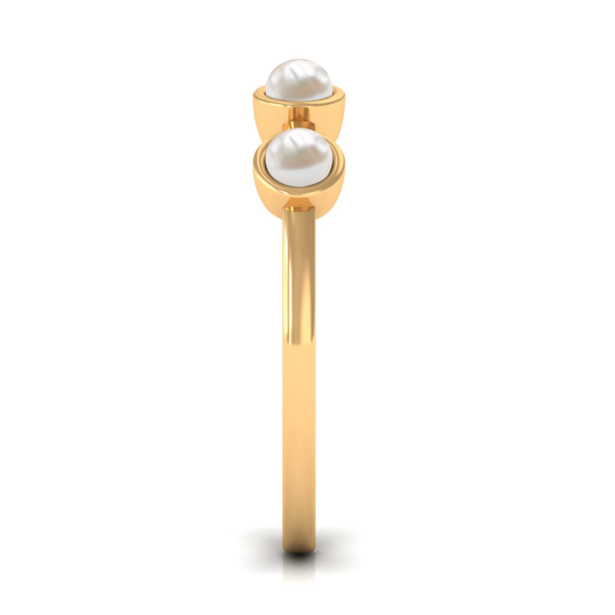 Rosec Jewels-Cultured Freshwater Pearl Promise Ring for Women