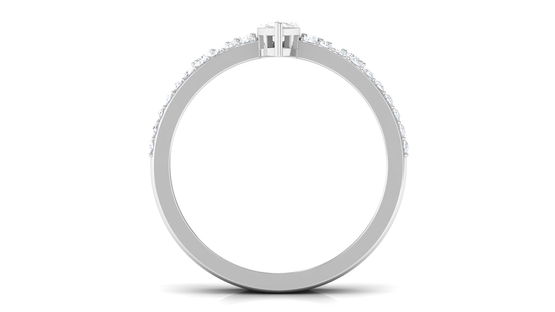 1.25 CT Marquise and Round Cut Zircon Solitaire Bridal Ring Set AAAA - Rosec Jewels