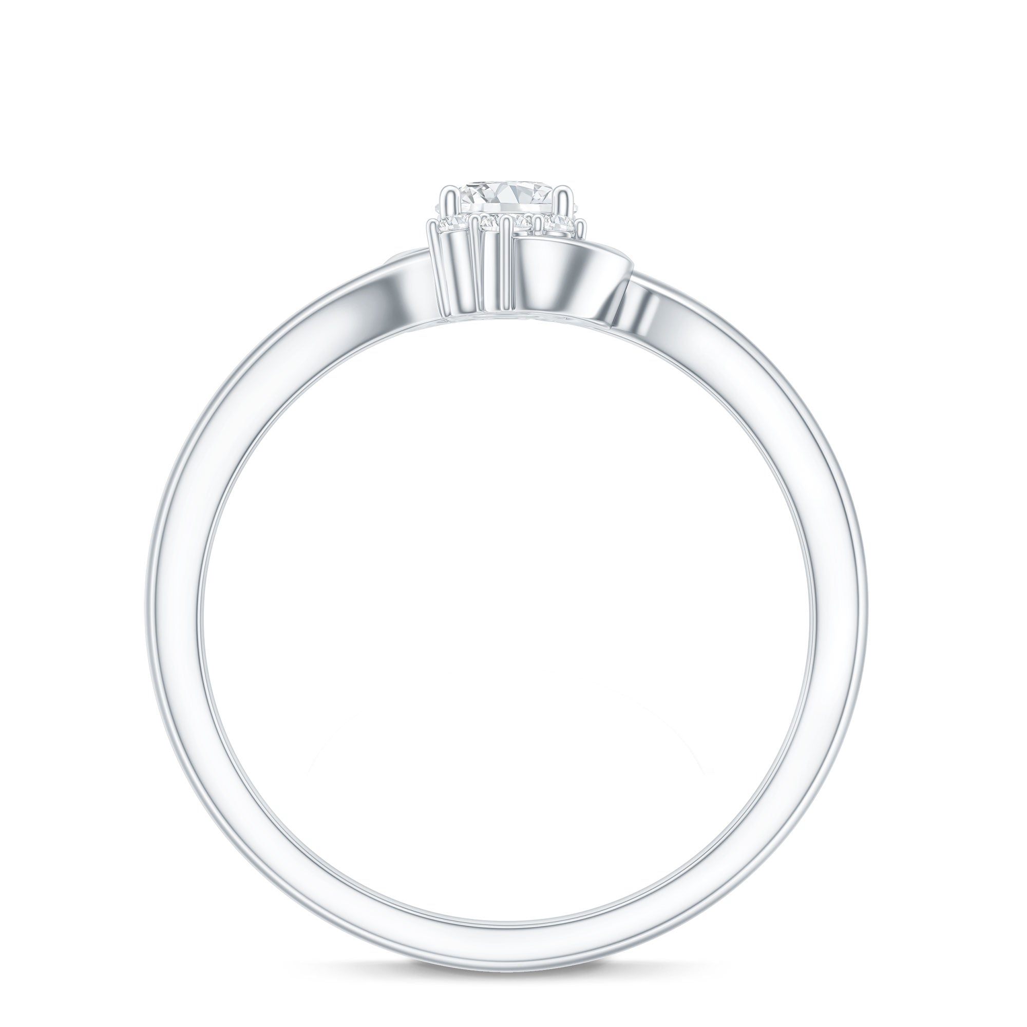 Brilliant Cut Certified Lab Grown Diamond Promise Ring For Her Lab - ( EF-VS ) - Rosec Jewels