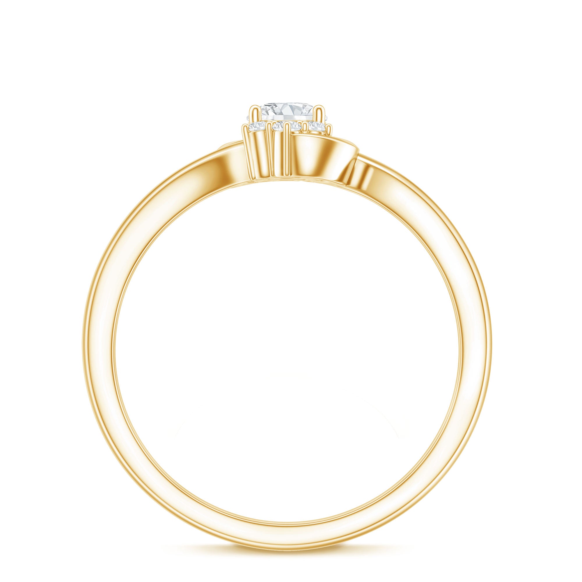 Brilliant Cut Certified Lab Grown Diamond Promise Ring For Her Lab - ( EF-VS ) - Rosec Jewels