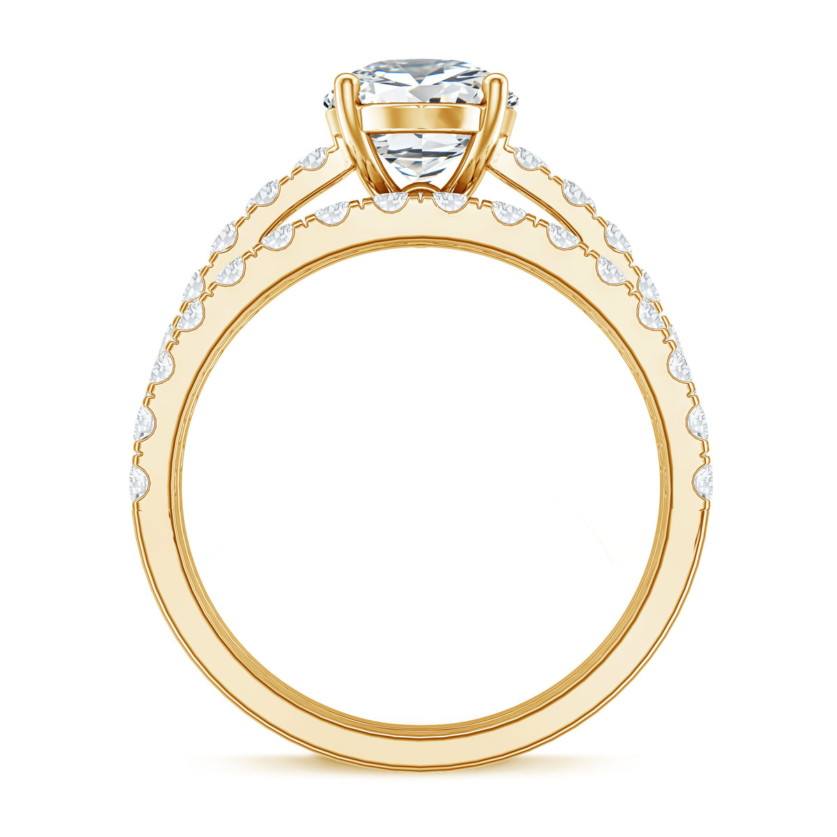 IGI Certified Lab Grown 2 Carat Diamond Pear Shaped Engagement Ring with Wedding Band Lab - ( E-VS1 ) - Rosec Jewels