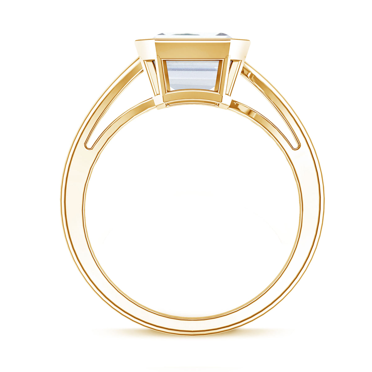 IGI Verified 4 Carat Emerald Cut Lab Grown Diamond Bypass Engagement Ring Lab - ( E-VS1 ) - Rosec Jewels